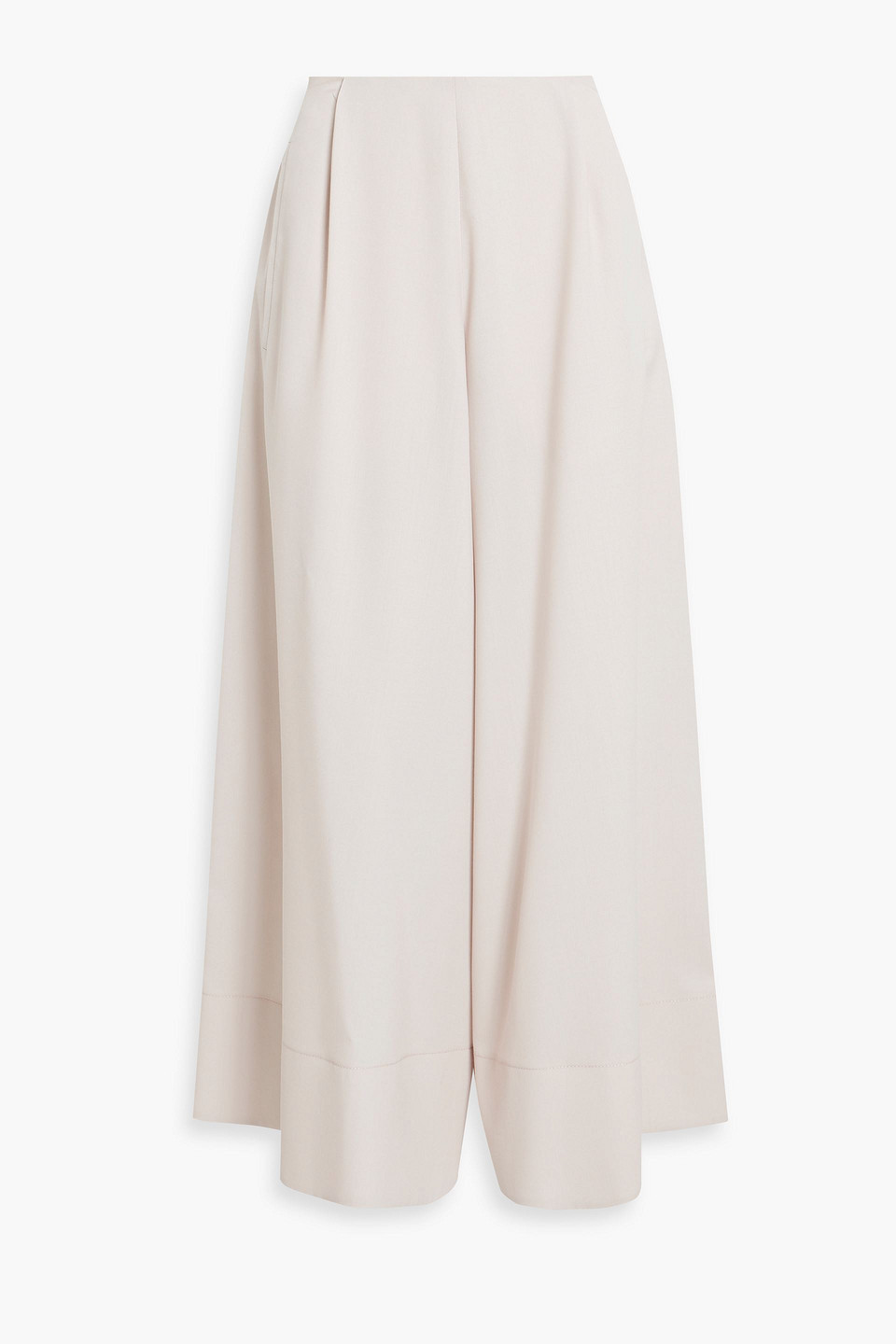 Roksanda Wool-twill Culottes In Stone