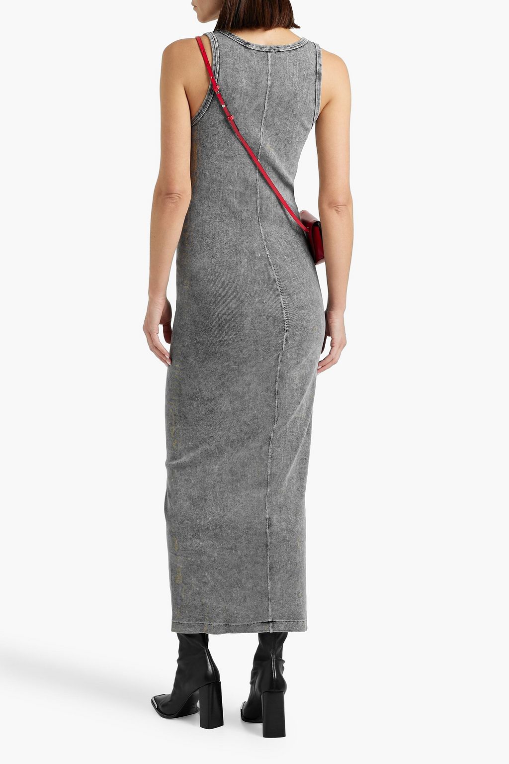 RE/DONE BY HANES Ribbed stretch-cotton jersey maxi dress