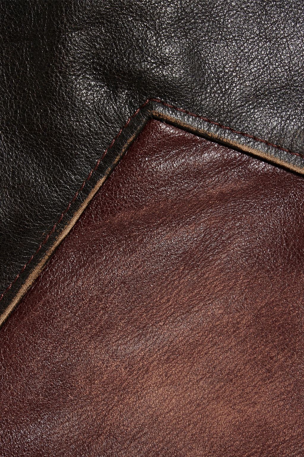 RE/DONE Two-tone leather flared pants