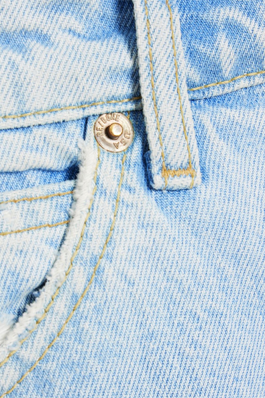 RE/DONE 70s distressed high-rise straight-leg jeans
