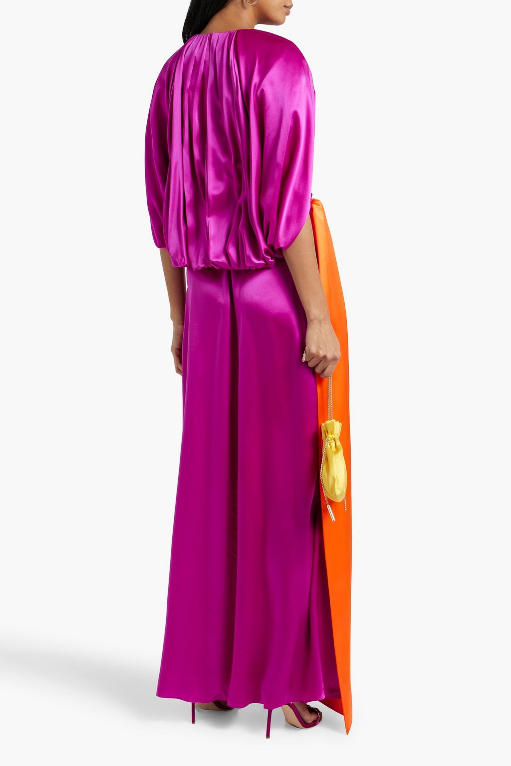ROKSANDA Milena cape-effect silk-satin maxi dress