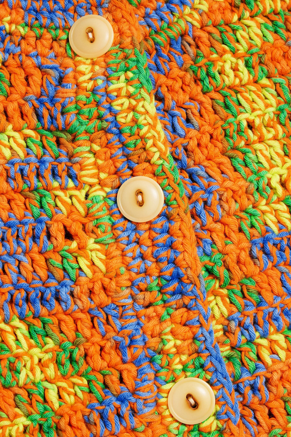 Re/done 90s Ribbed Cotton Vest In Orange