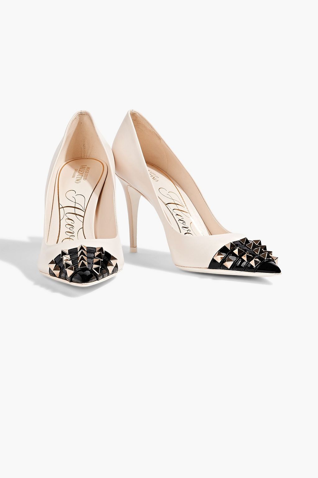 VALENTINO GARAVANI 락스터드 알코브 스무스 & 페이턴트가죽 펌프스