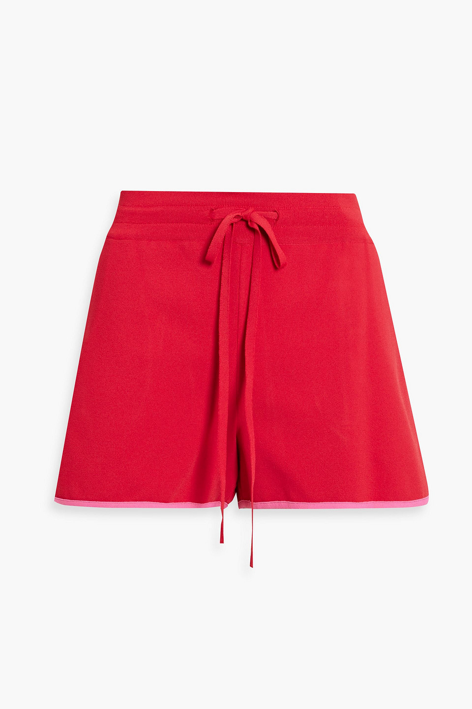 Valentino Stretch-knit Shorts In Red