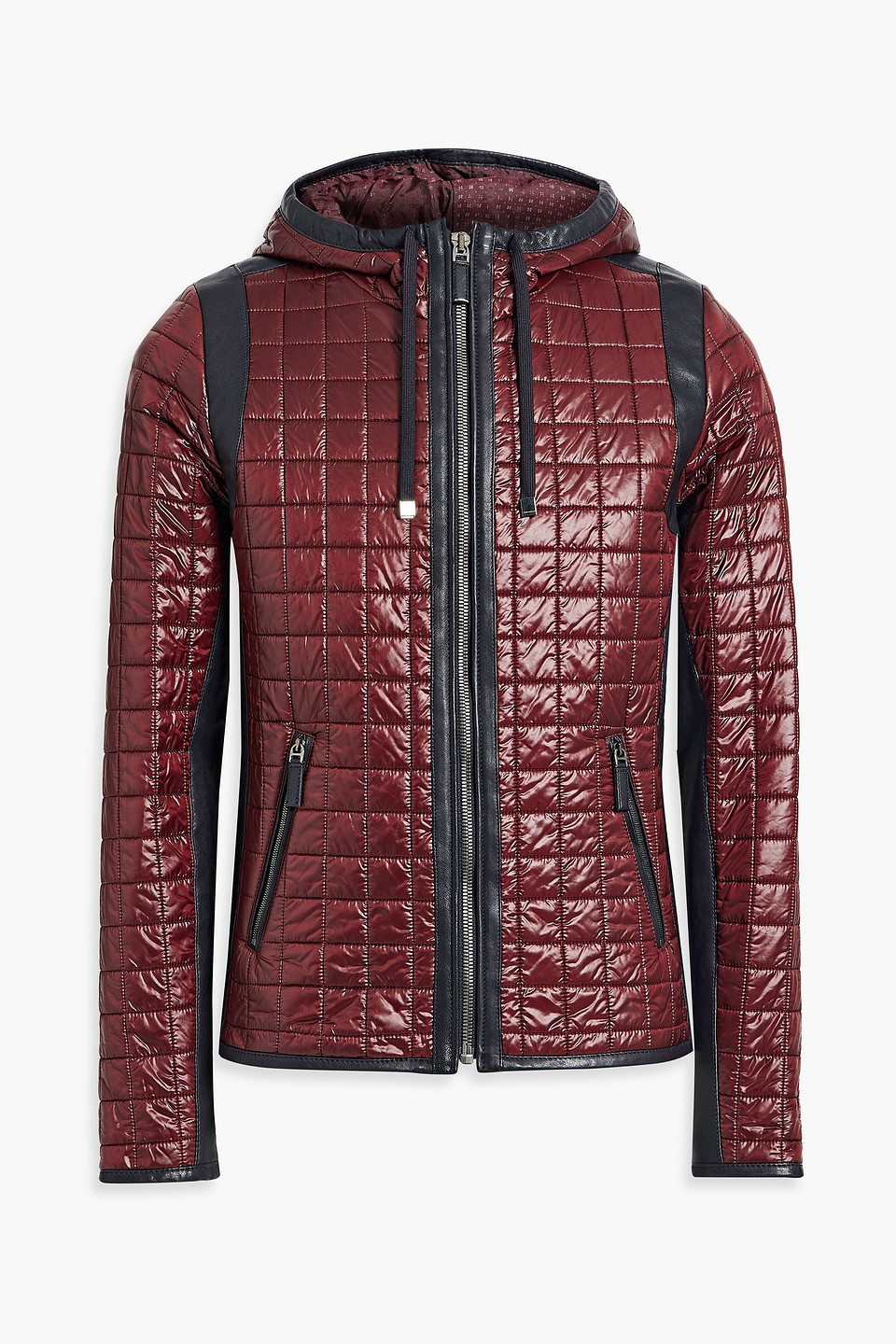 Dolce & Gabbana Leather-trimmed Quilted Shell Hooded 