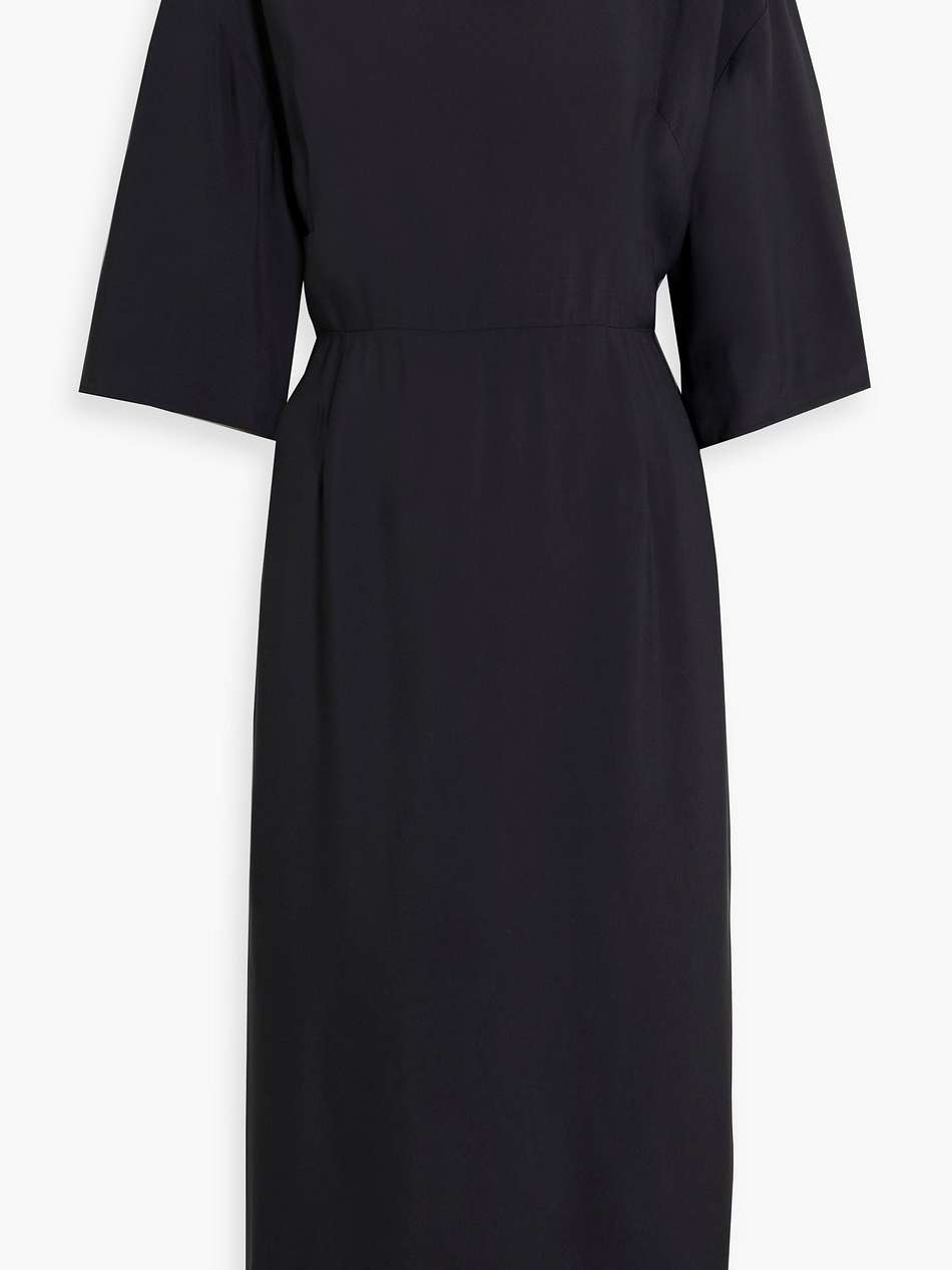 crepe midi dress