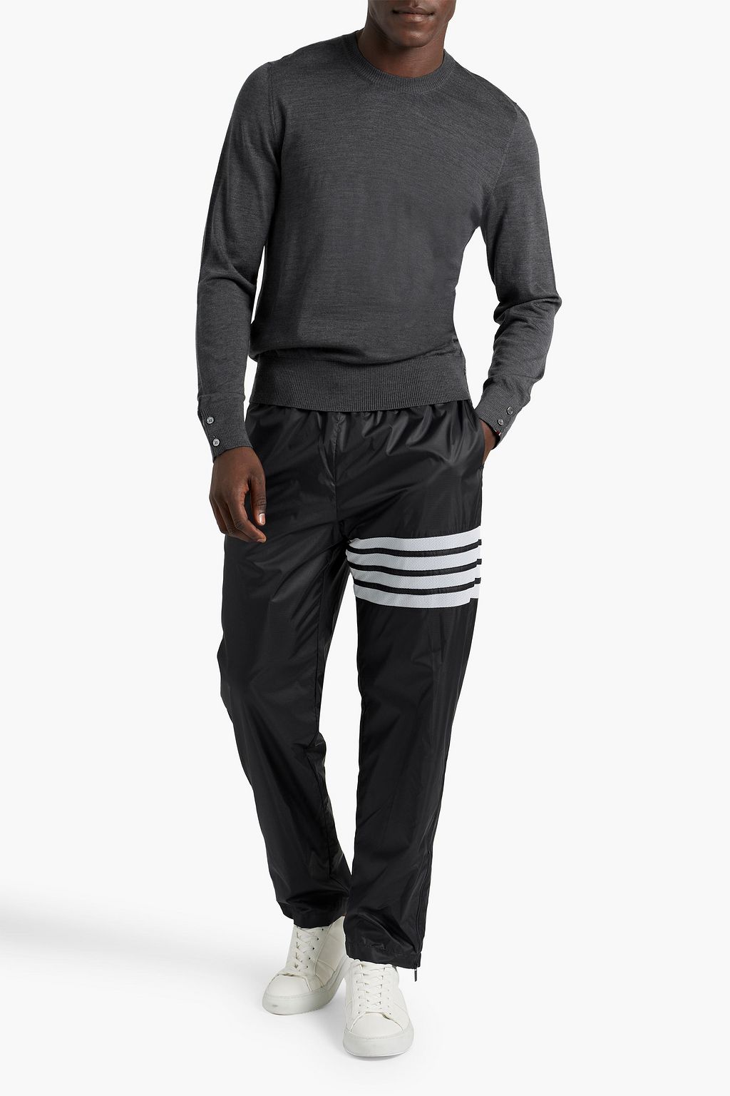THOM BROWNE Striped ripstop track pants