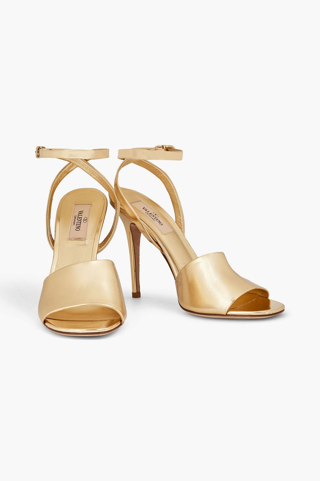 VALENTINO GARAVANI Metallic leather sandals