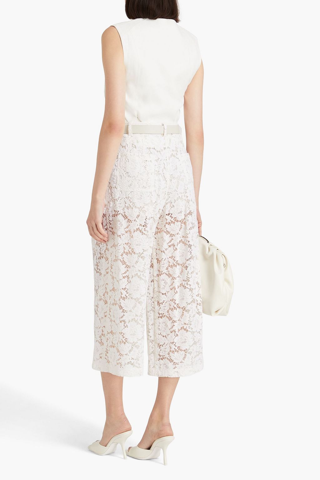 VALENTINO GARAVANI Culottes aus schnurgebundener Spitze aus einer Baumwollmischung