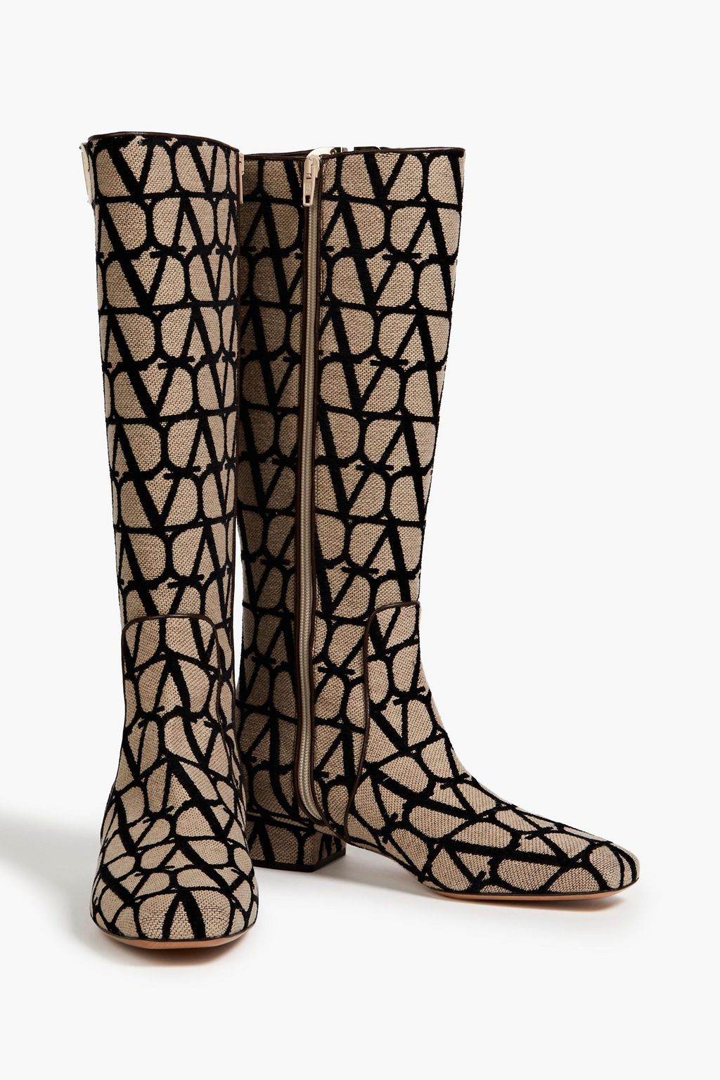 VALENTINO GARAVANI VLOGO jacquard knee boots