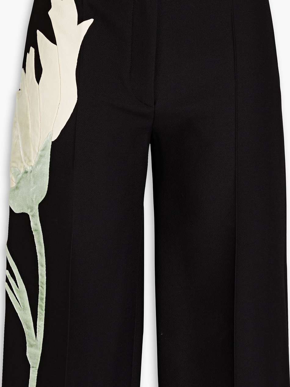 wool and silk-blend crepe shorts