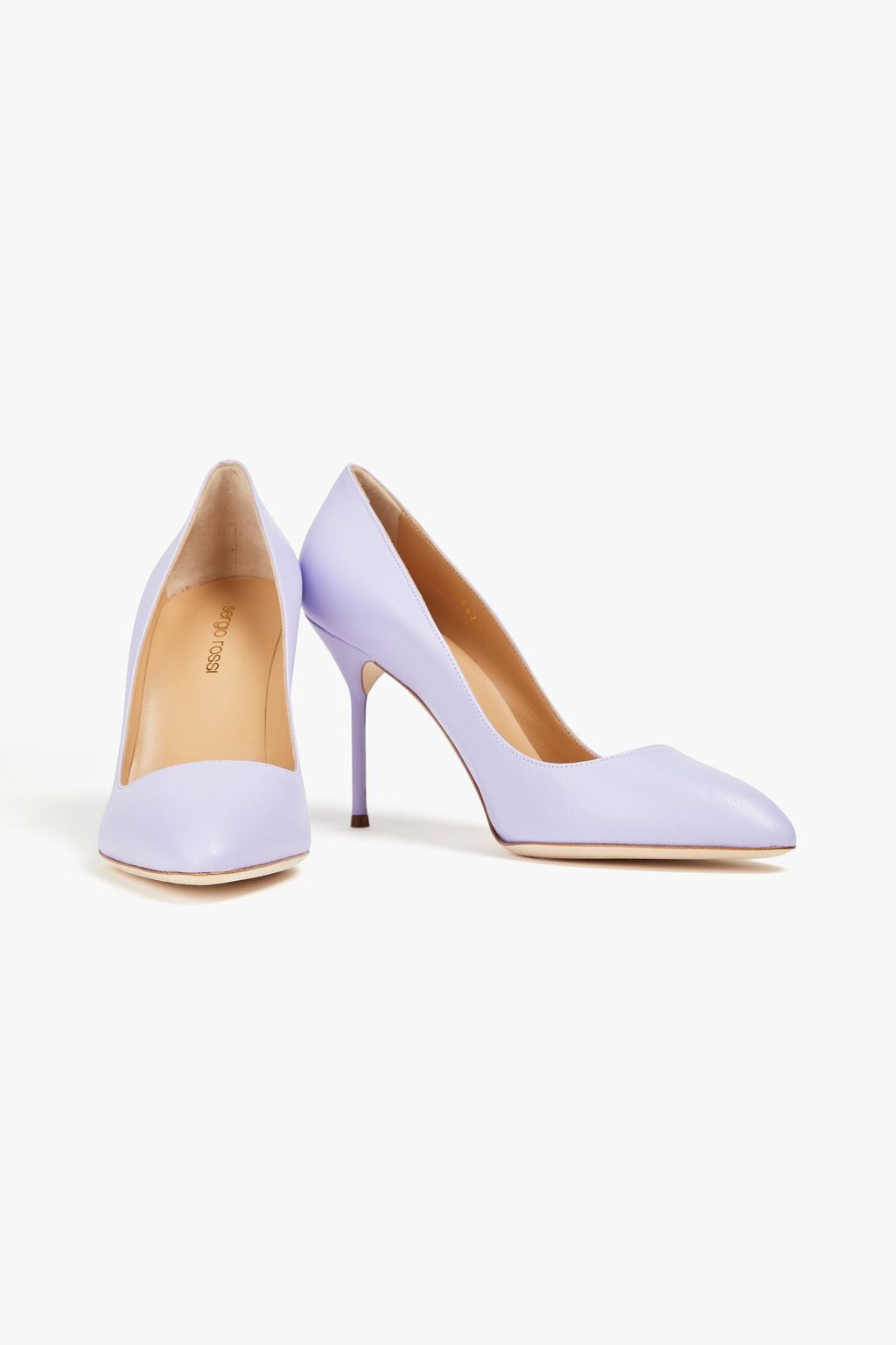 SERGIO ROSSI Textured-leather pumps