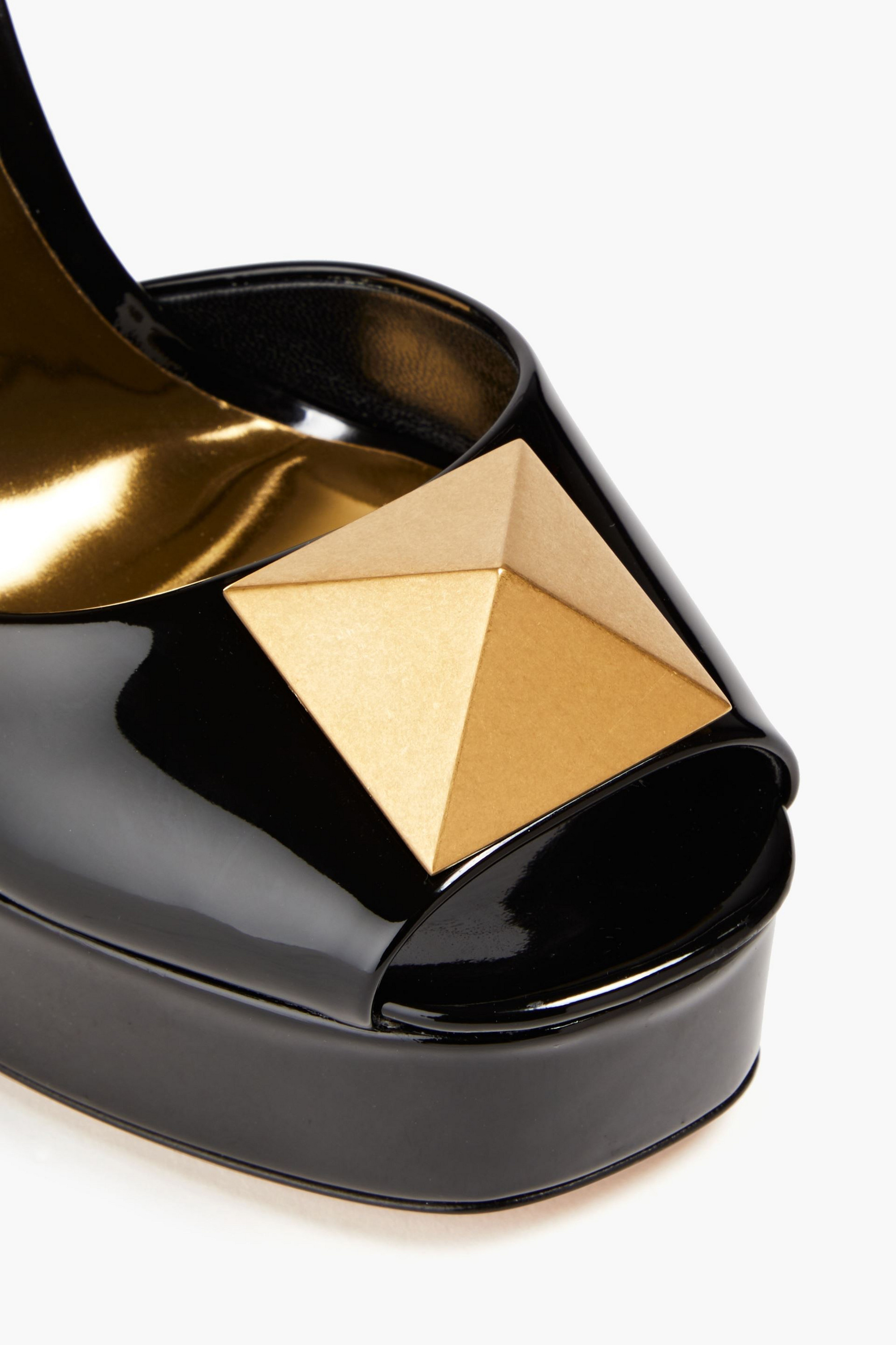 Valentino Garavani One Stud patent-leather platform sandals thumbnail