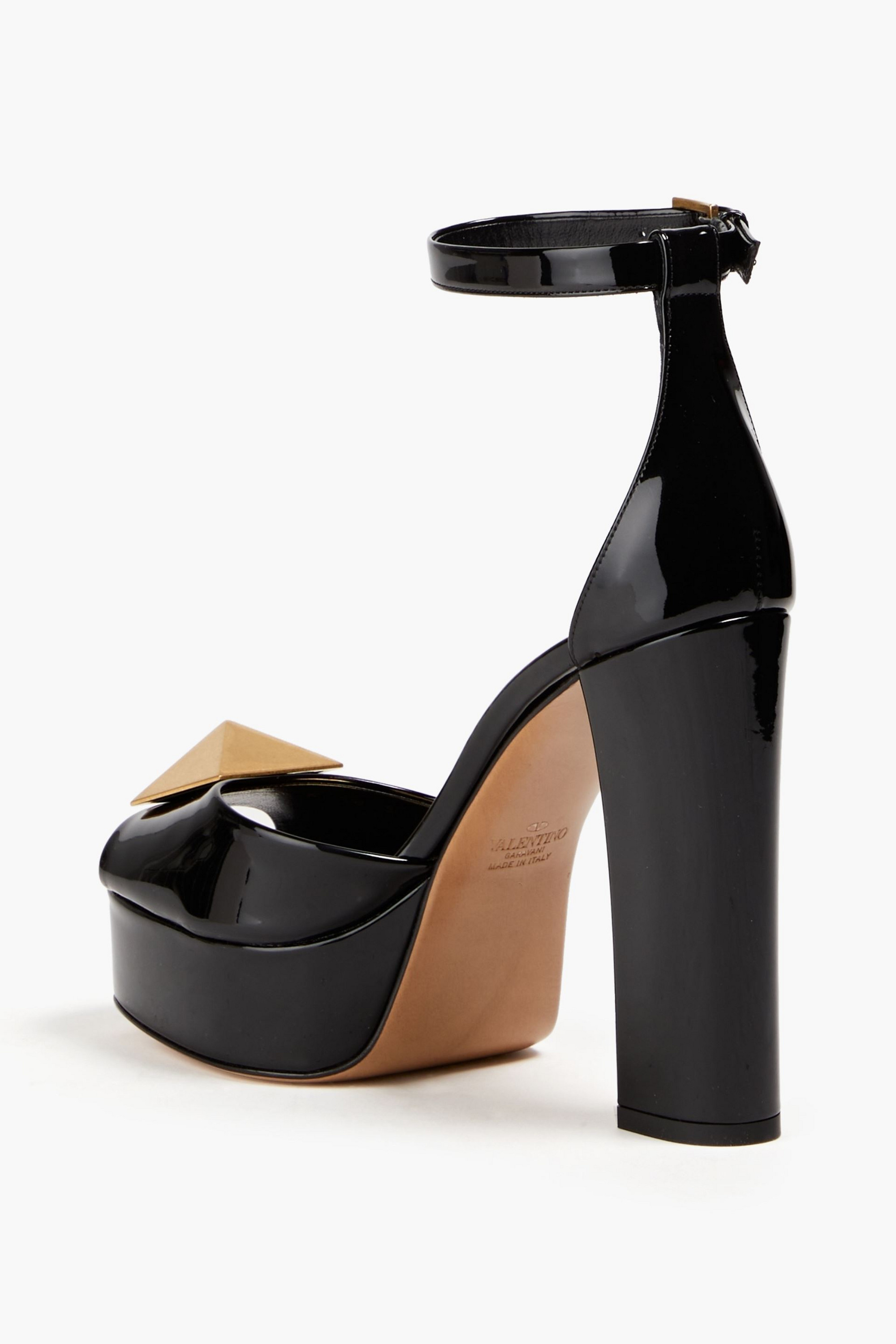 Valentino Garavani One Stud patent-leather platform sandals thumbnail