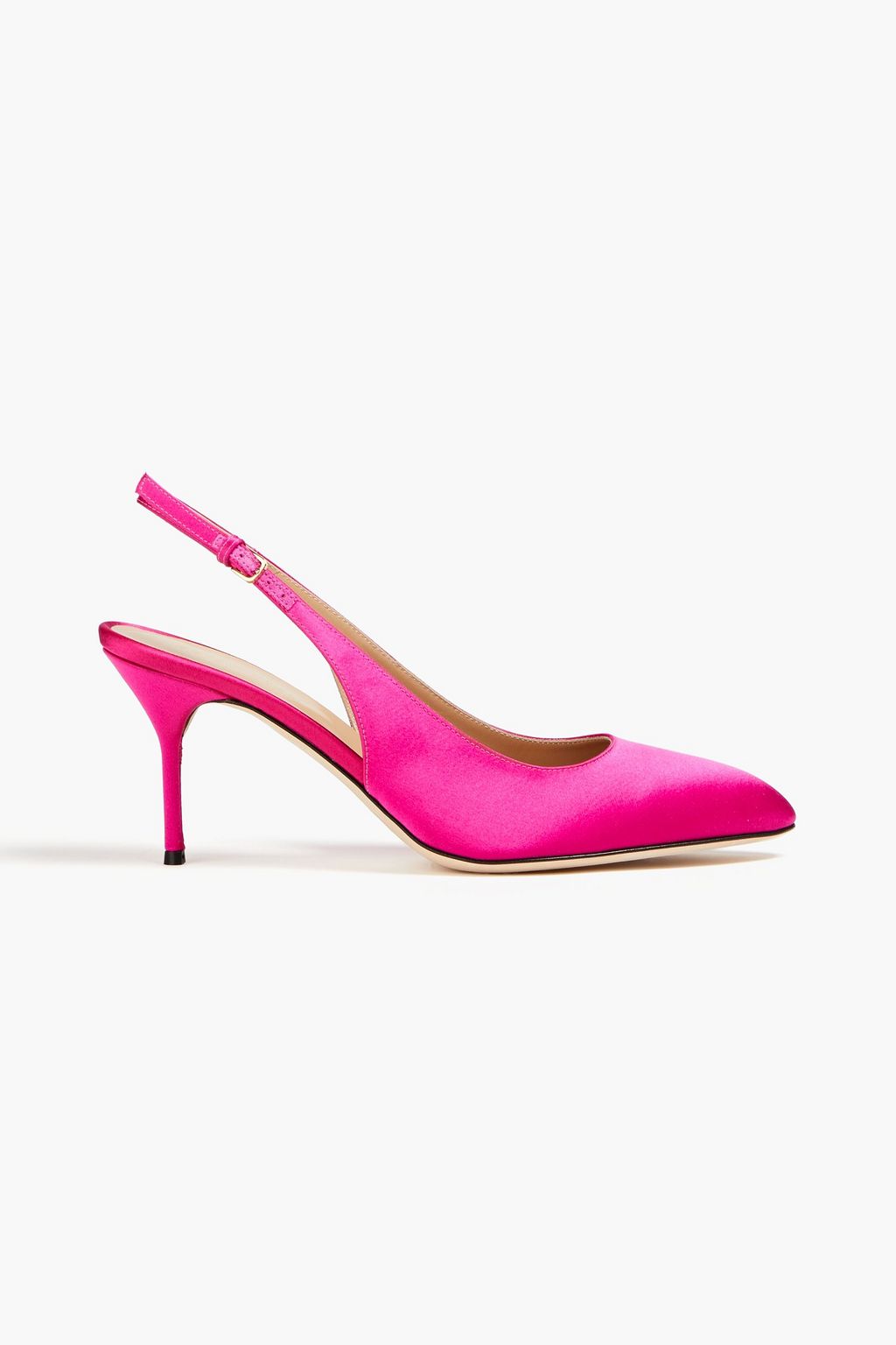 SERGIO ROSSI Chichi satin slingback pumps | THE OUTNET