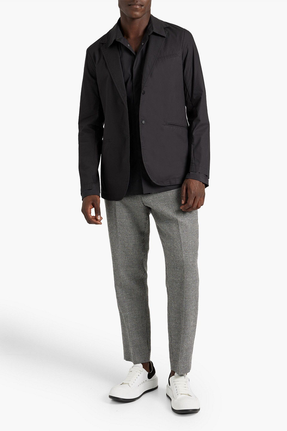 Shop Rag & Bone 365 Cotton-poplin Blazer In Dark Gray