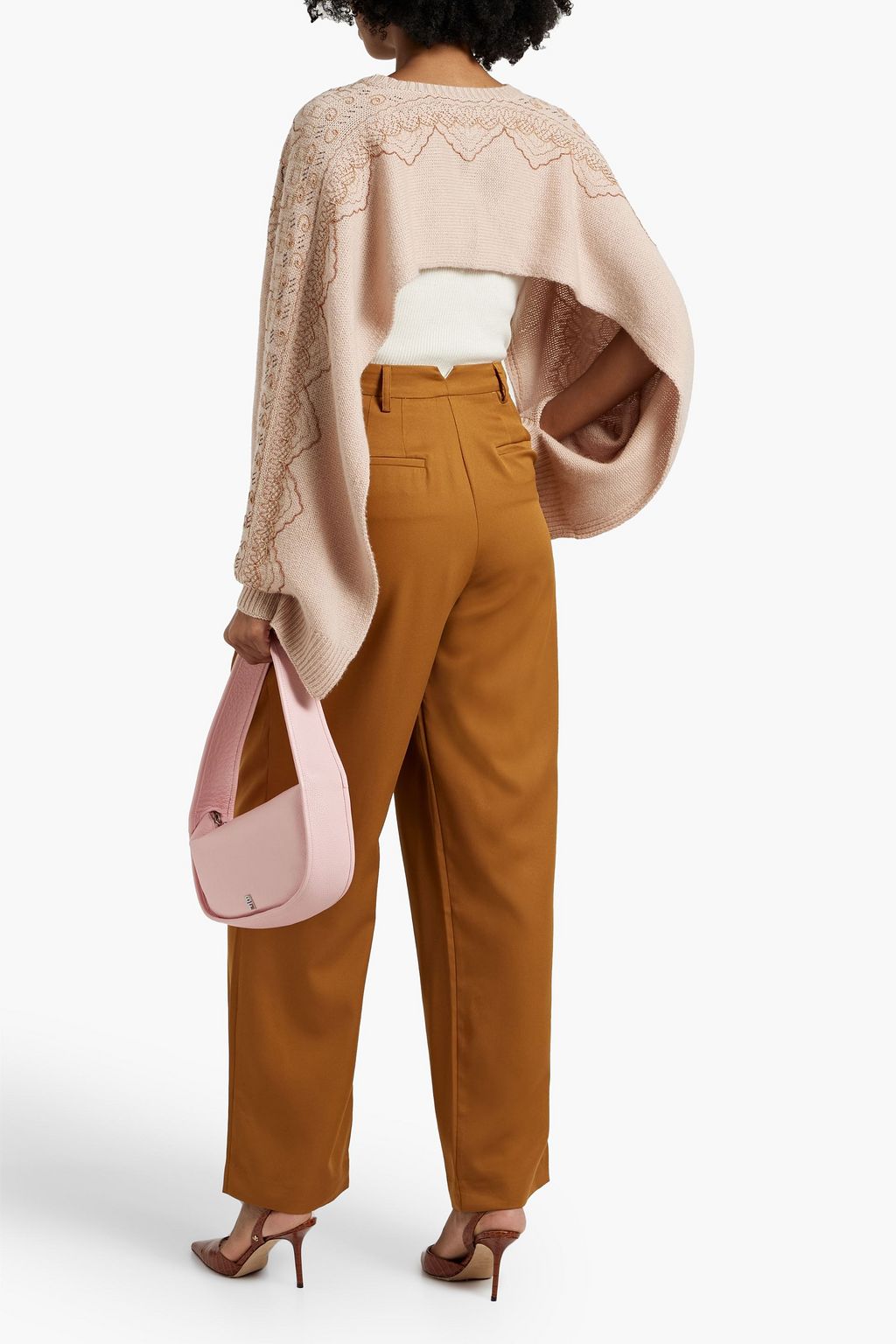 VALENTINO GARAVANI Bead-embellished cashmere shrug