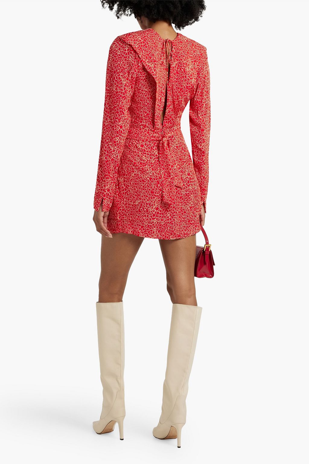 ROTATE BIRGER CHRISTENSEN Printed jacquard mini dress