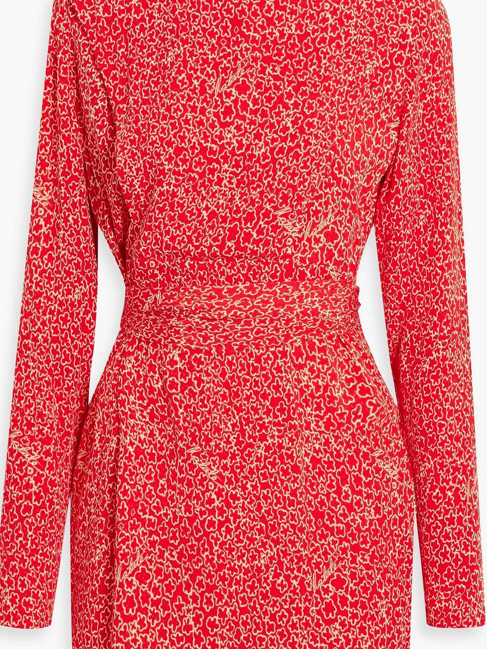 printed jacquard mini dress