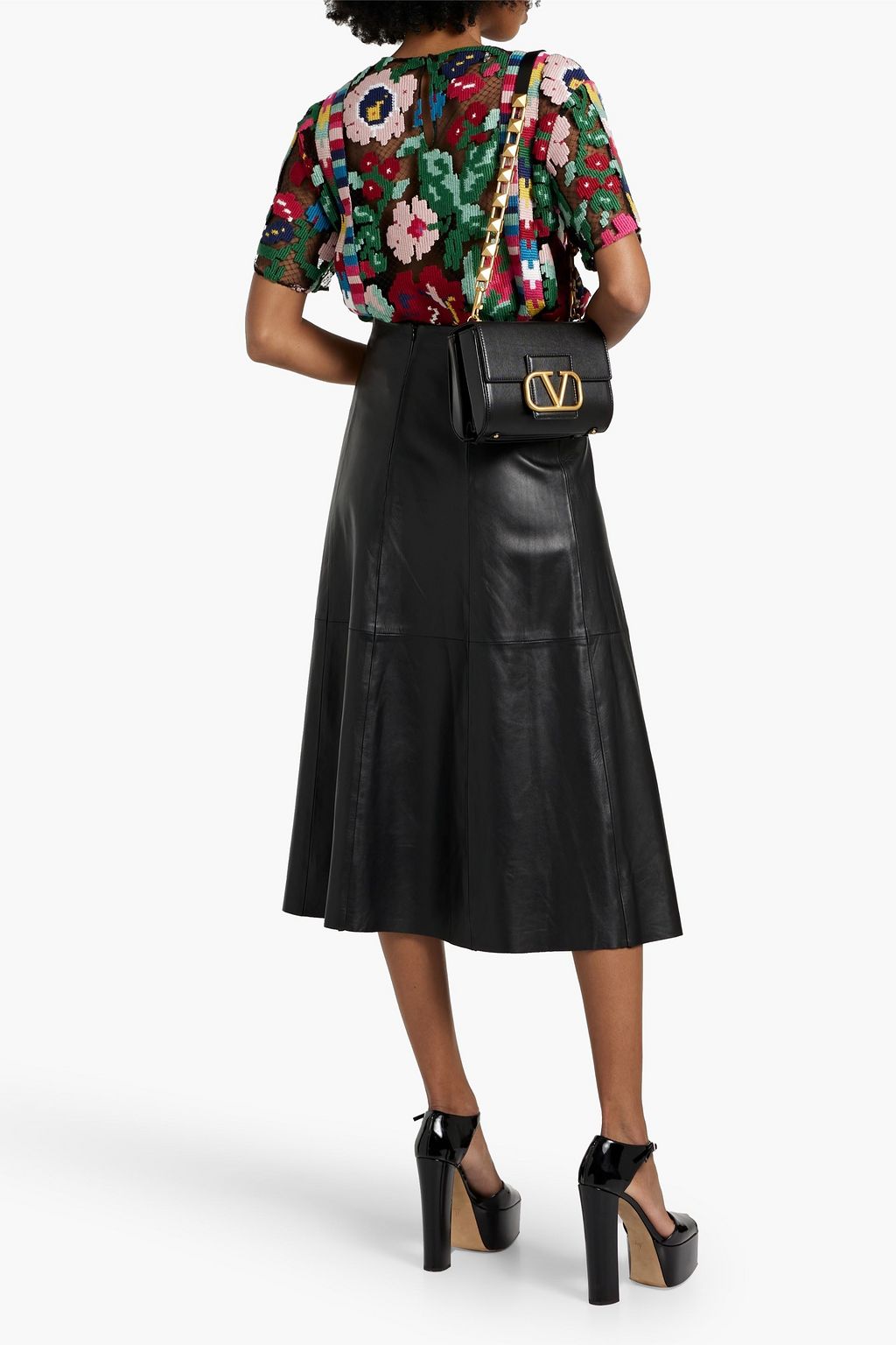 VALENTINO GARAVANI Embroidered tulle top