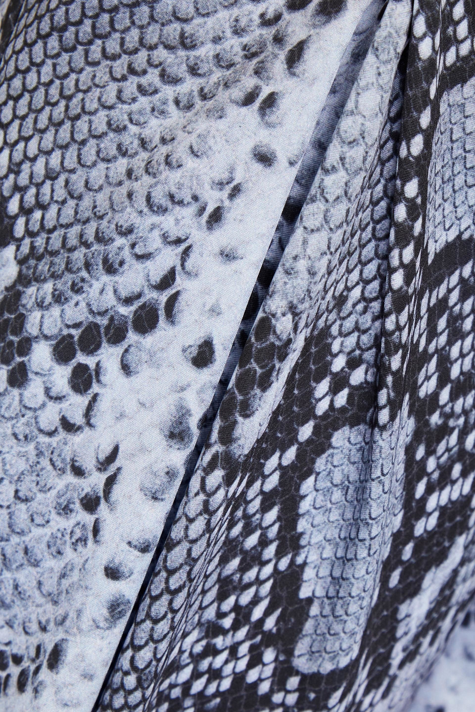16arlington Mandrake Snake-print Satin Wide-leg Pants In Stone