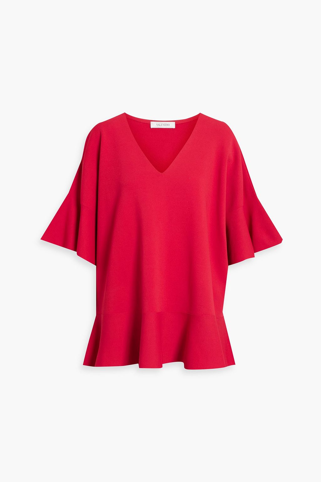 VALENTINO GARAVANI Stretch-ponte peplum top