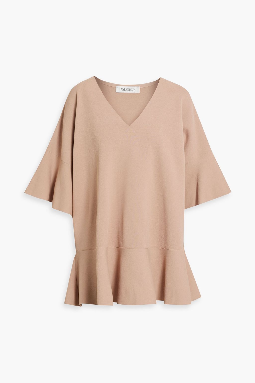 VALENTINO GARAVANI Stretch-ponte peplum top