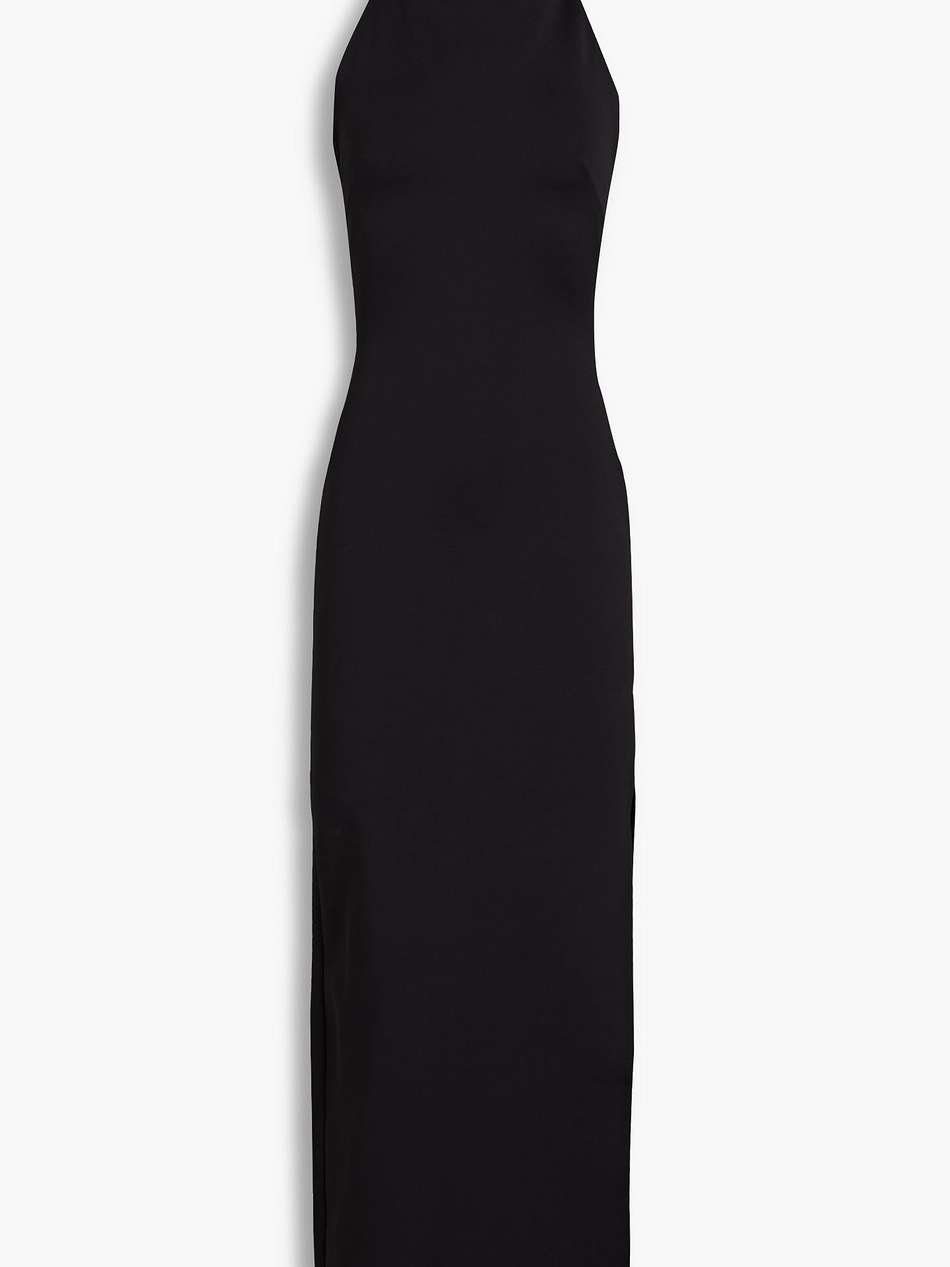 cassandra crepe halterneck maxi dress