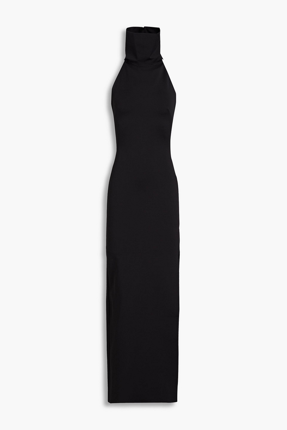 16arlington Cassandra Jersey Halterneck Maxi Dress In Black