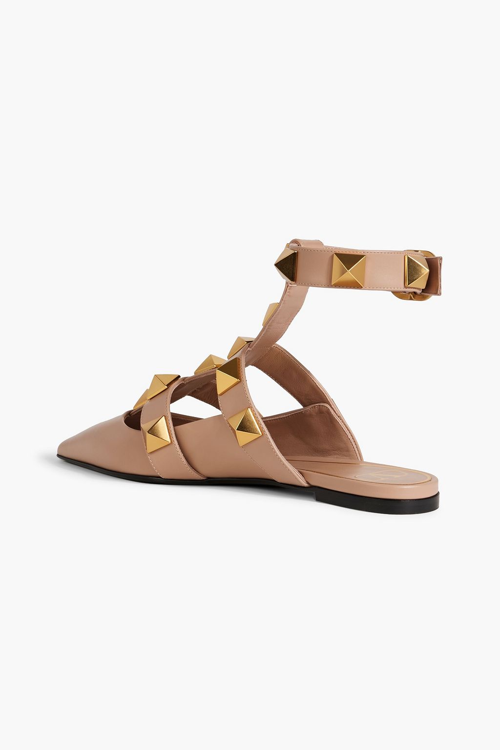 VALENTINO GARAVANI Roman Stud leather point-toe flats