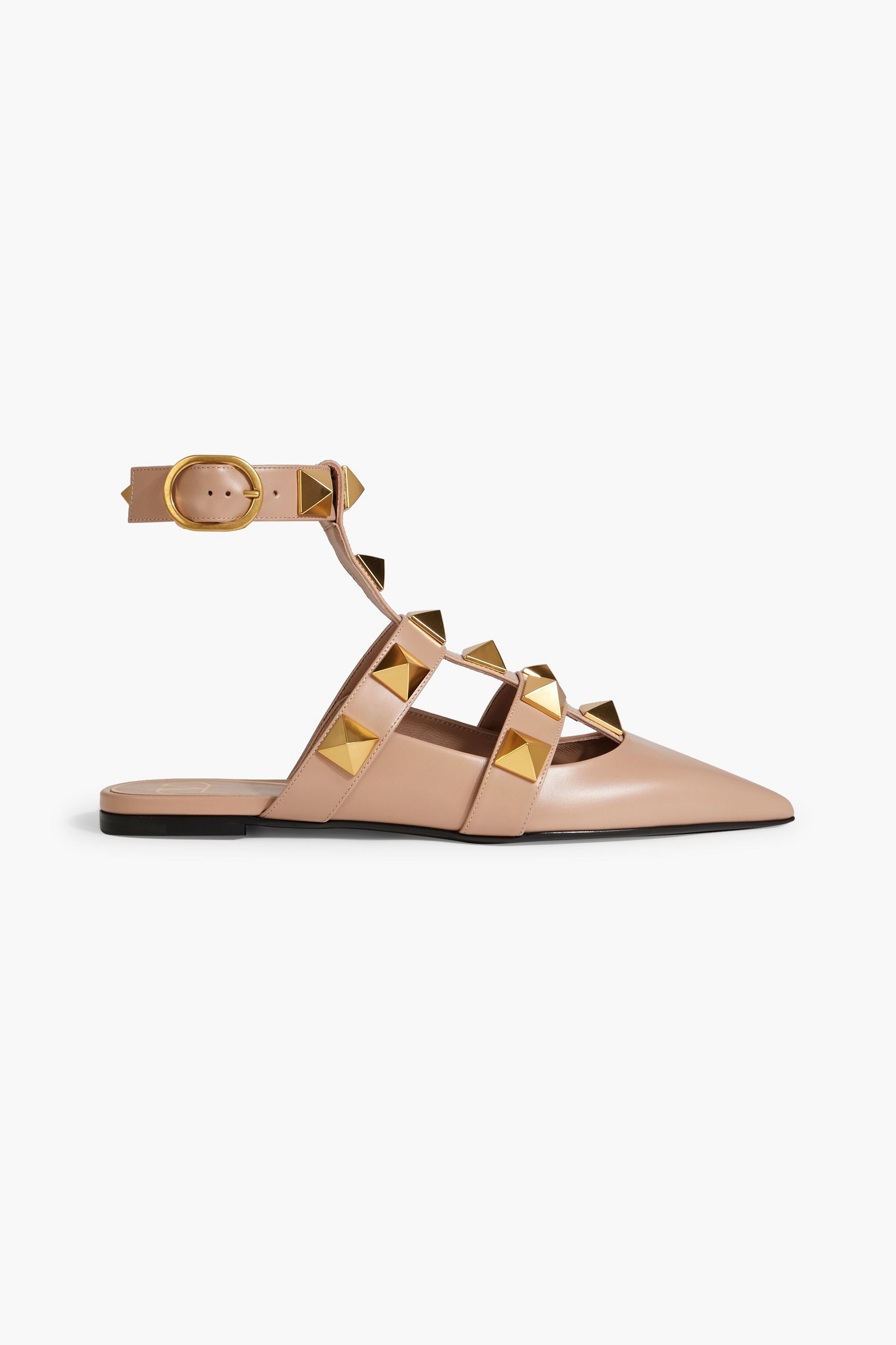 Valentino Garavani Roman Stud leather point-toe-flats
