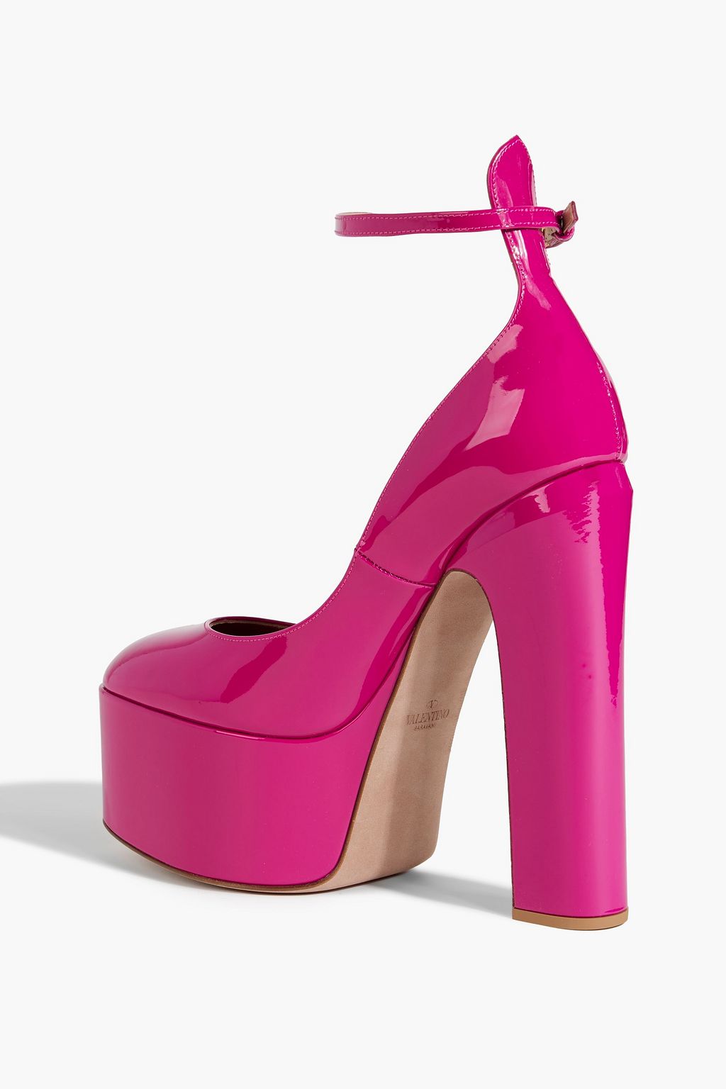 VALENTINO GARAVANI Tan-Go patent-leather platform pumps