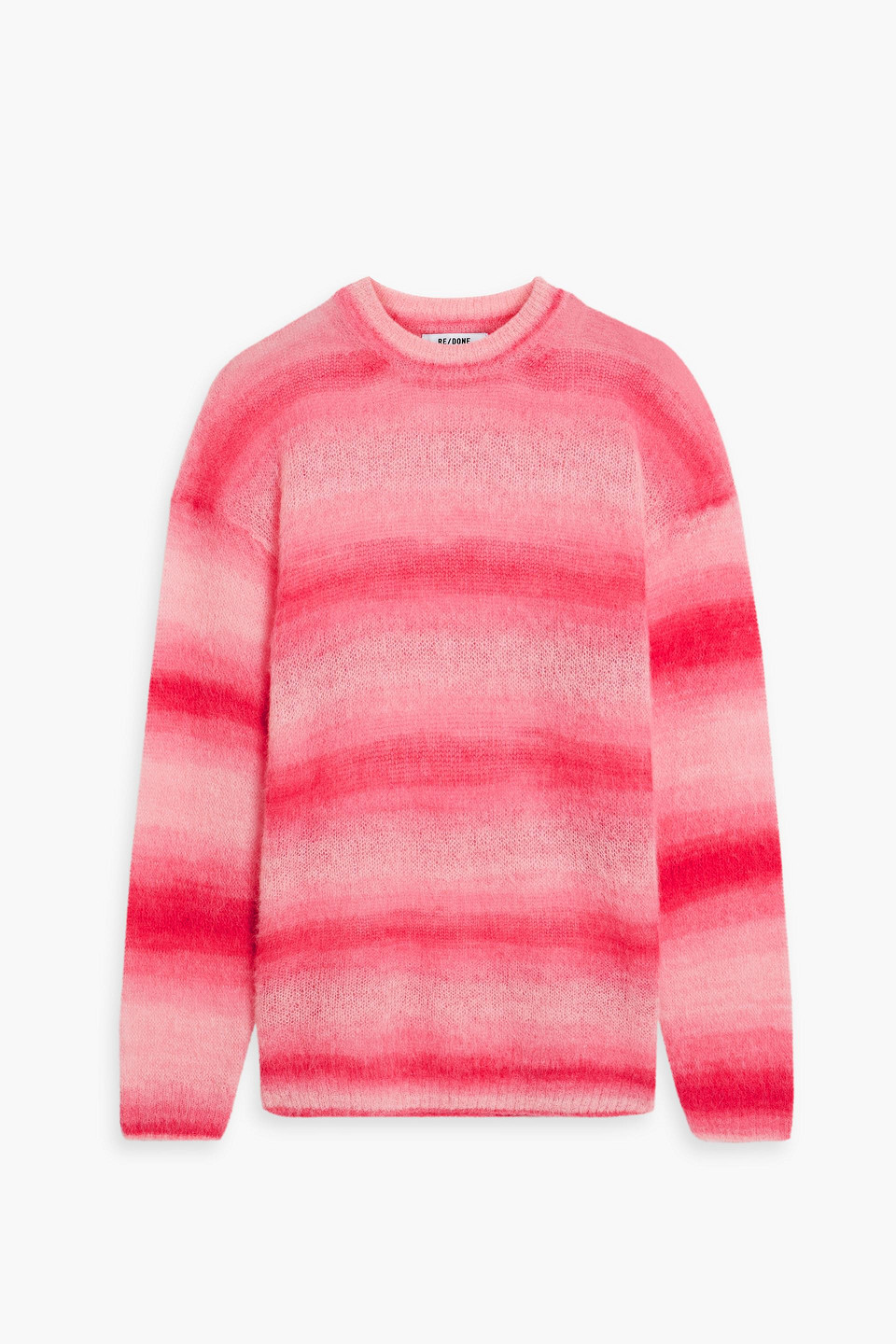Re/done Striped Knitted Jumper In Pink