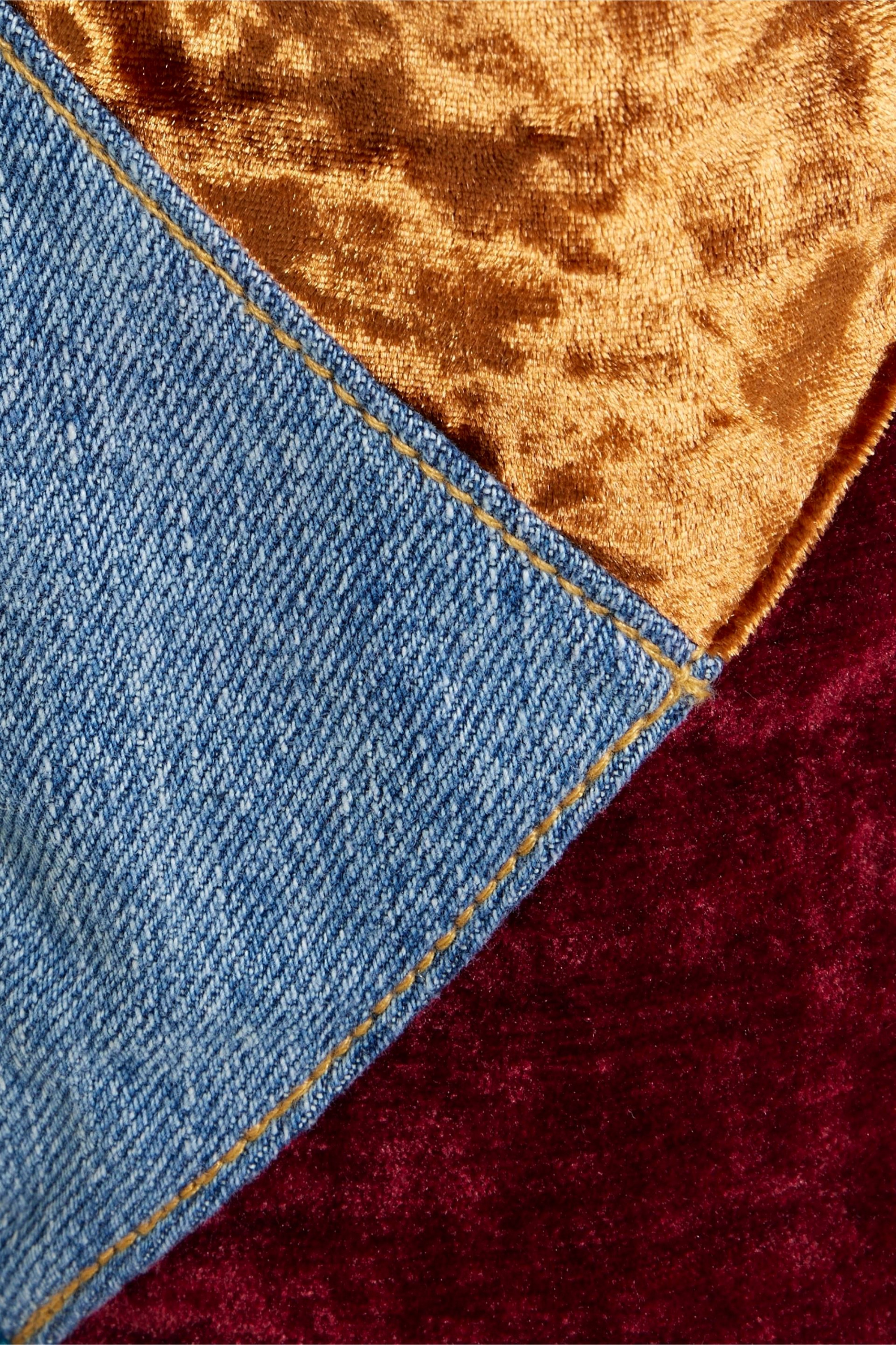 RE/DONE WITH LEVI'S 70s patchwork high-rise bootcut jeans