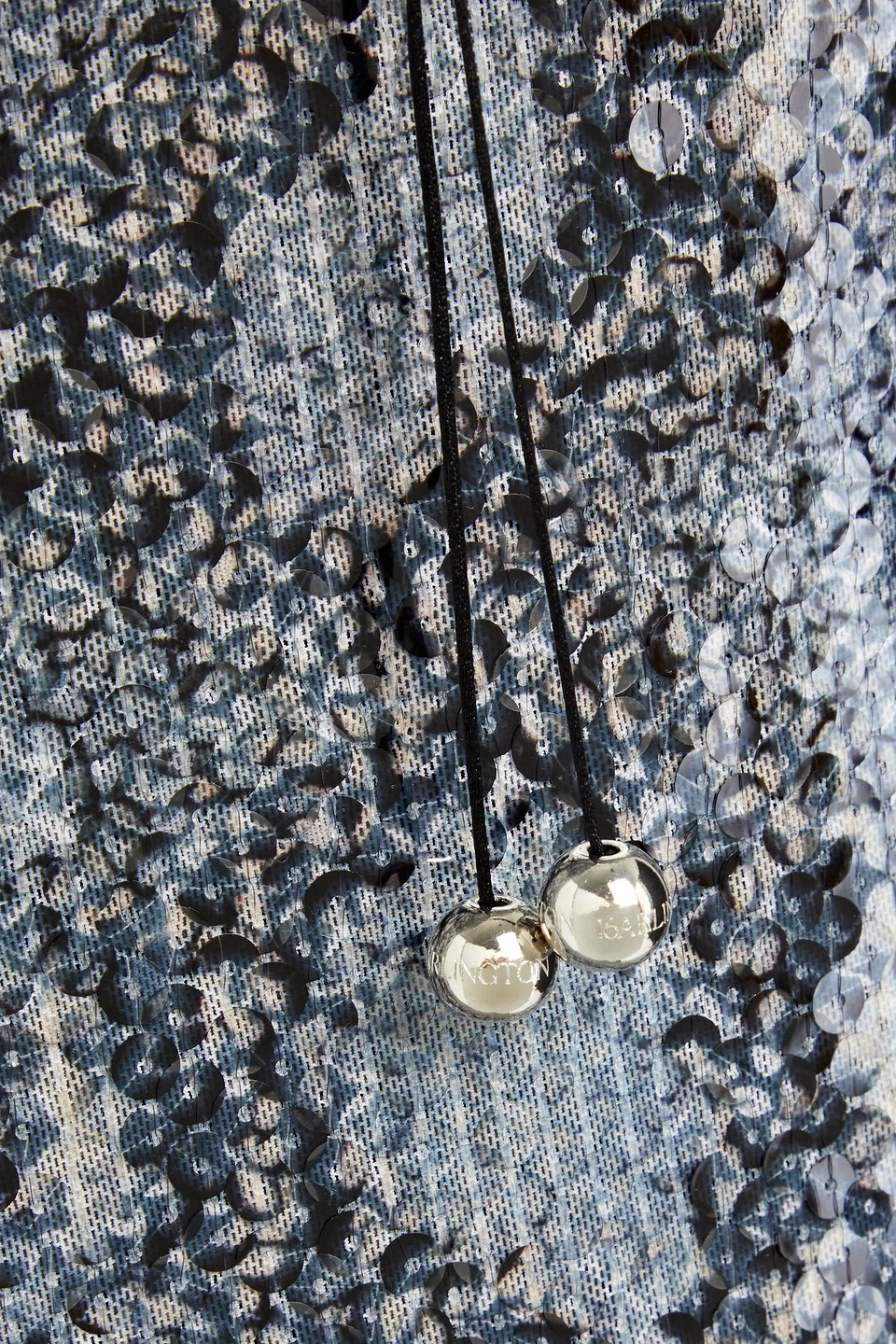 16arlington Solaria Sequined Mesh Mini Dress In Slate Blue