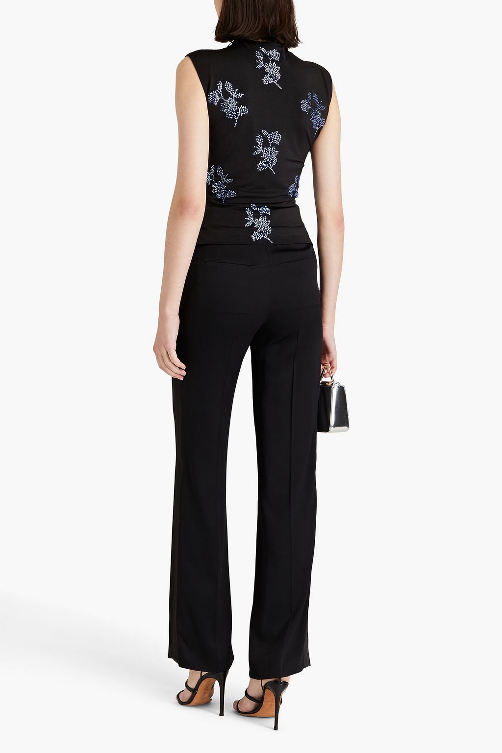 16ARLINGTON Tania crystal-embellished turtleneck top
