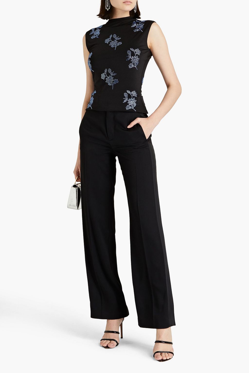 16ARLINGTON Tania crystal-embellished turtleneck top