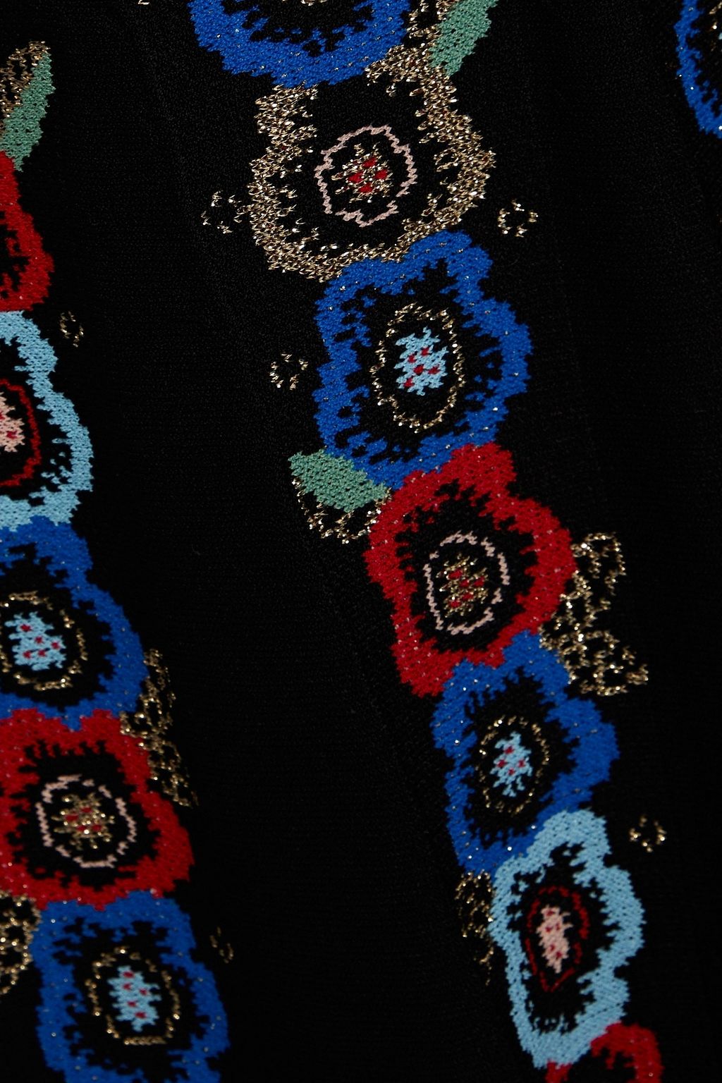 VALENTINO GARAVANI Metallic jacquard-knit mini dress