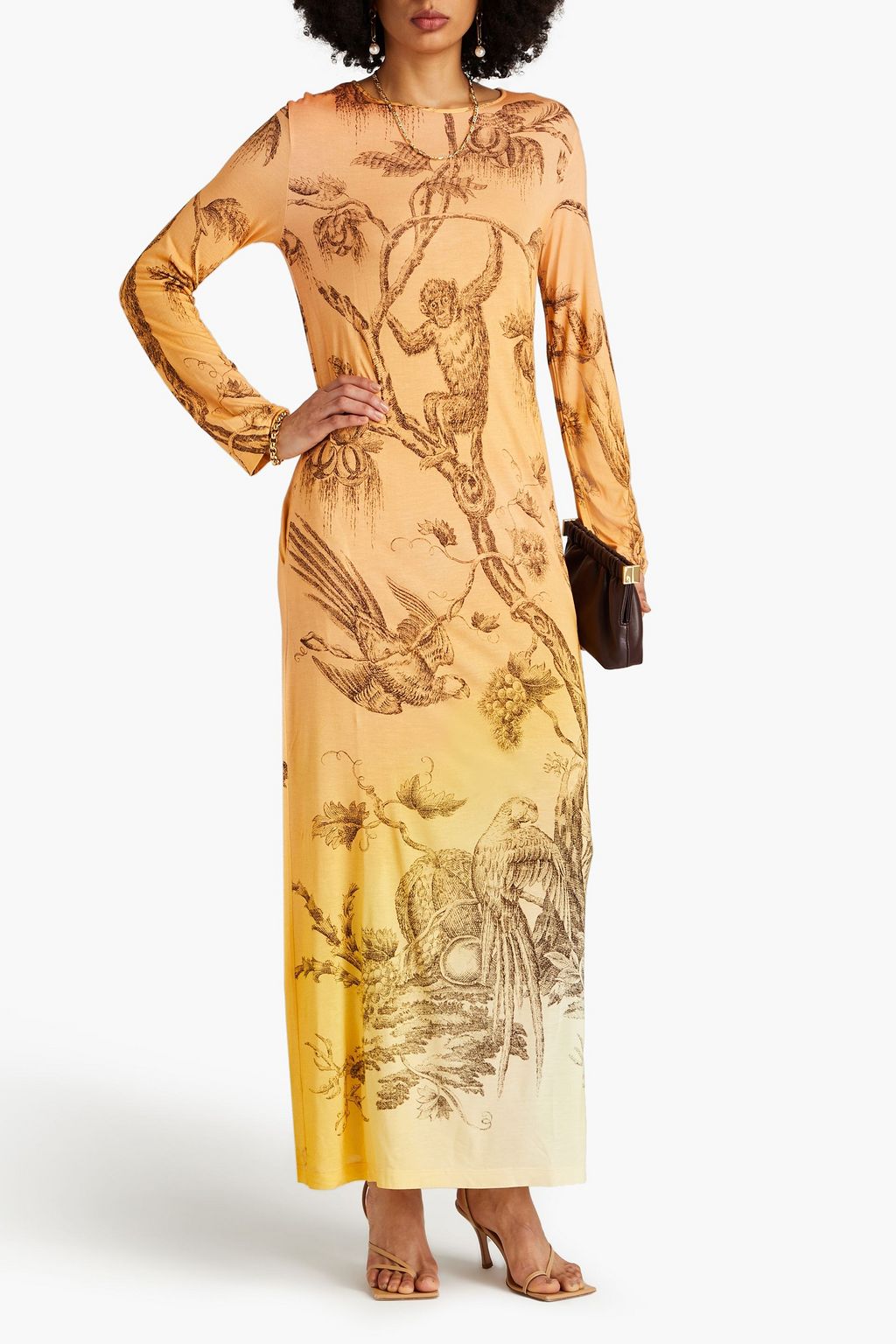 F.R.S. FOR RESTLESS SLEEPERS Ince dégradé printed jersey maxi dress