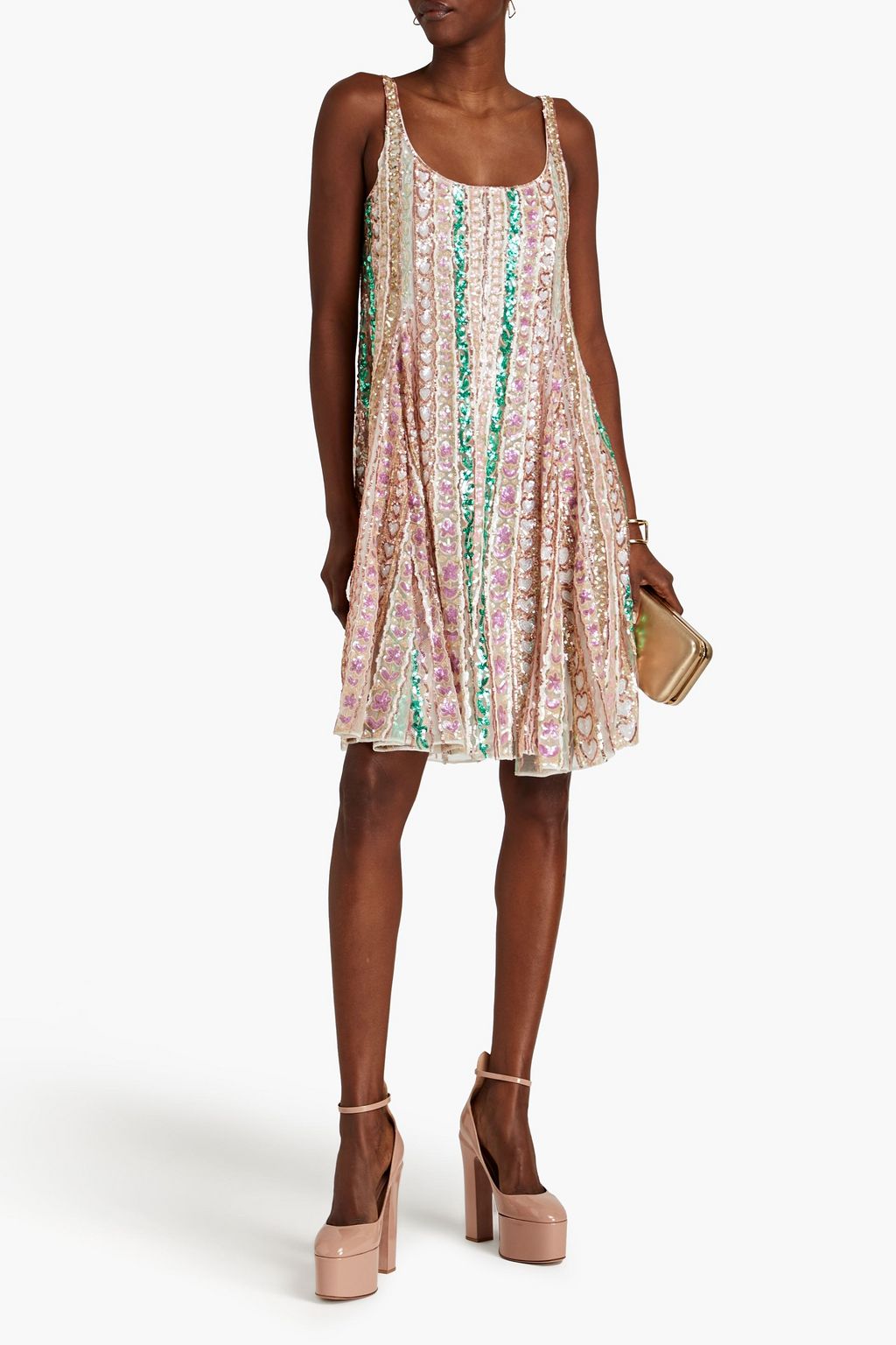 VALENTINO GARAVANI Minikleid aus Tüll mit Pailletten