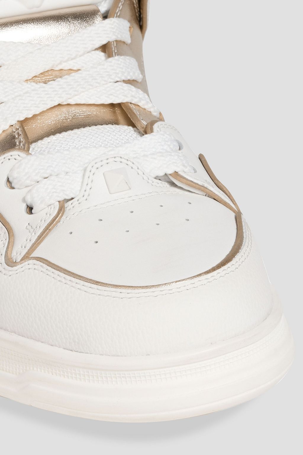 VALENTINO GARAVANI Open Skate Sneakers aus Metallic-Leder und Mesh