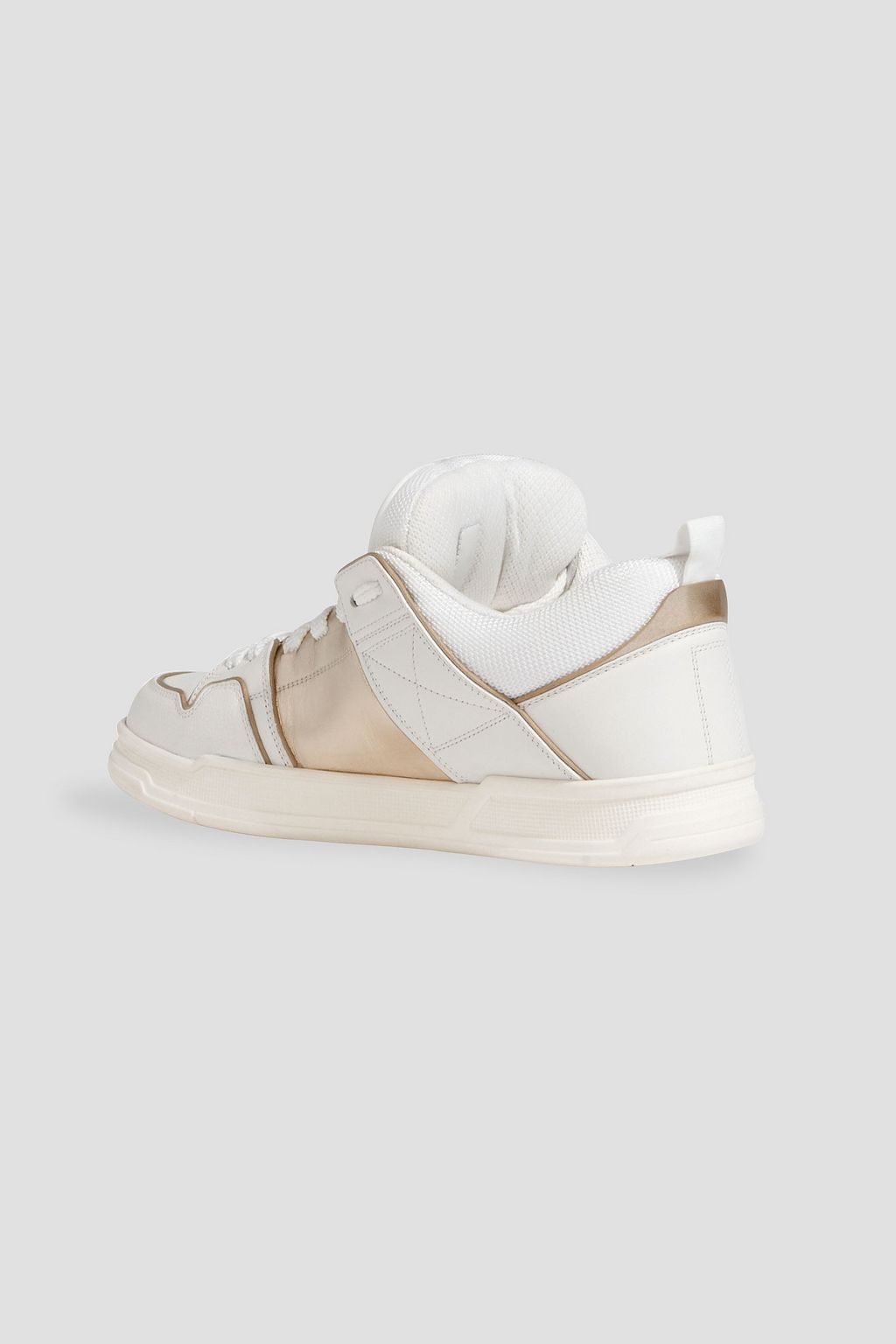 VALENTINO GARAVANI Open Skate Sneakers aus Metallic-Leder und Mesh