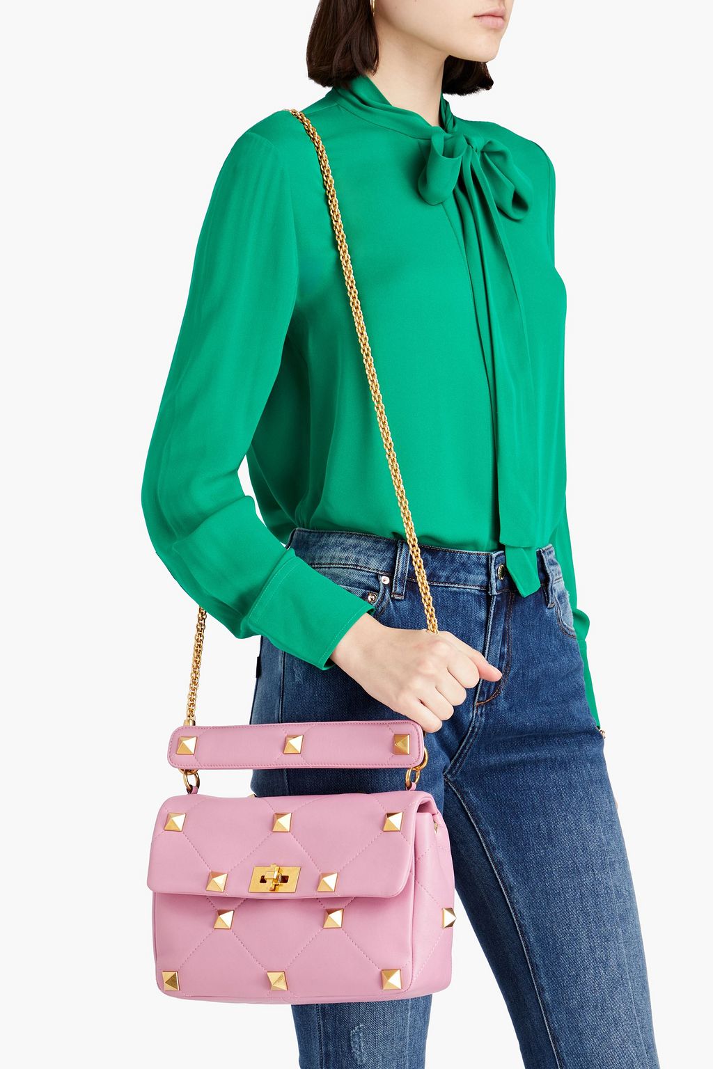 VALENTINO GARAVANI Roman Stud quilted leather shoulder bag