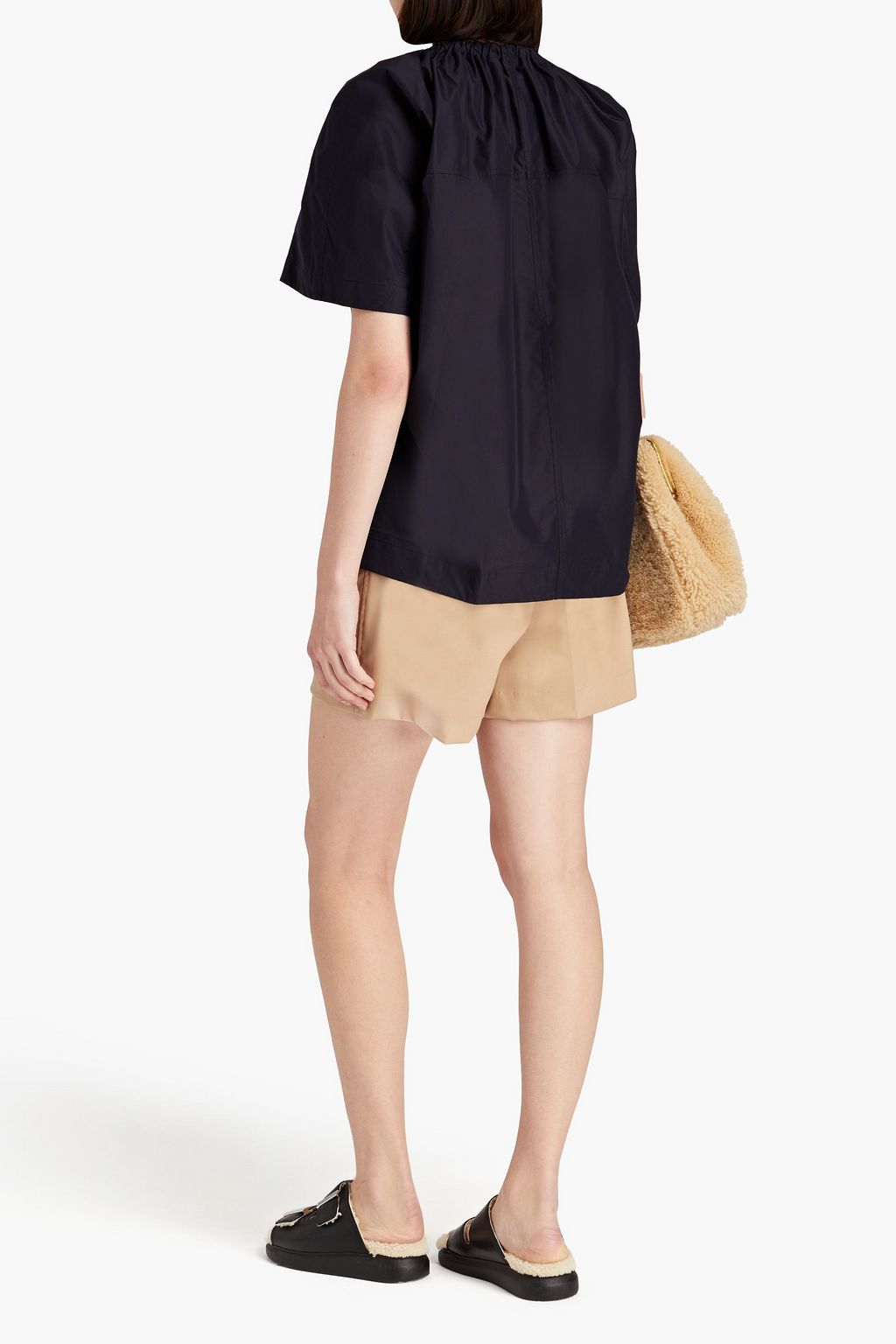 3.1 PHILLIP LIM Gathered cotton-blend poplin top