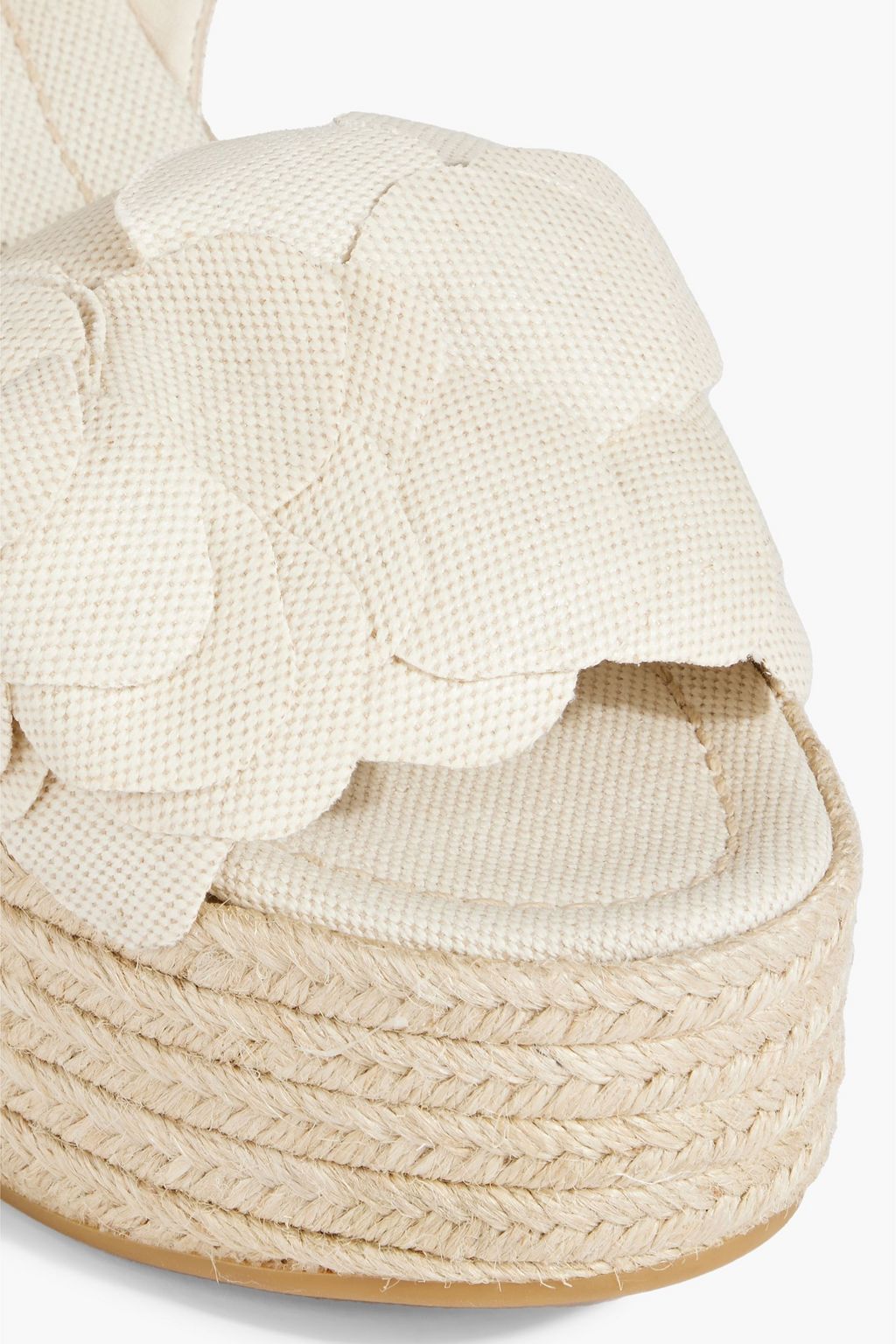 VALENTINO GARAVANI Atelier 03 Rose Edition 90 canvas espadrille wedge sandals