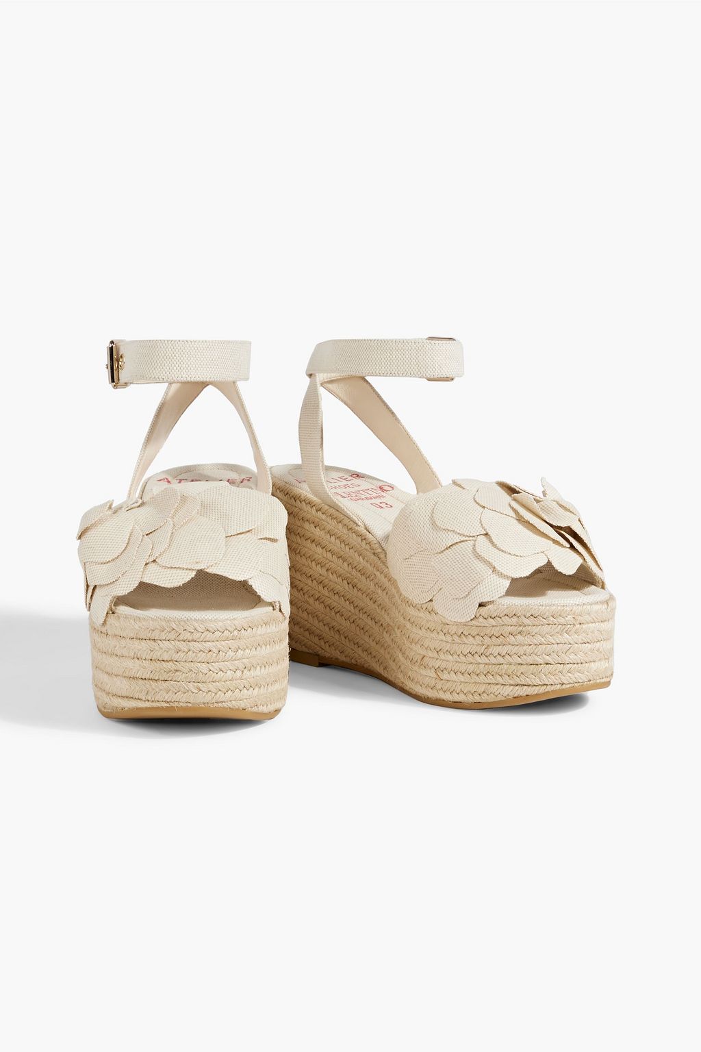 VALENTINO GARAVANI Atelier 03 Rose Edition 90 canvas espadrille wedge sandals