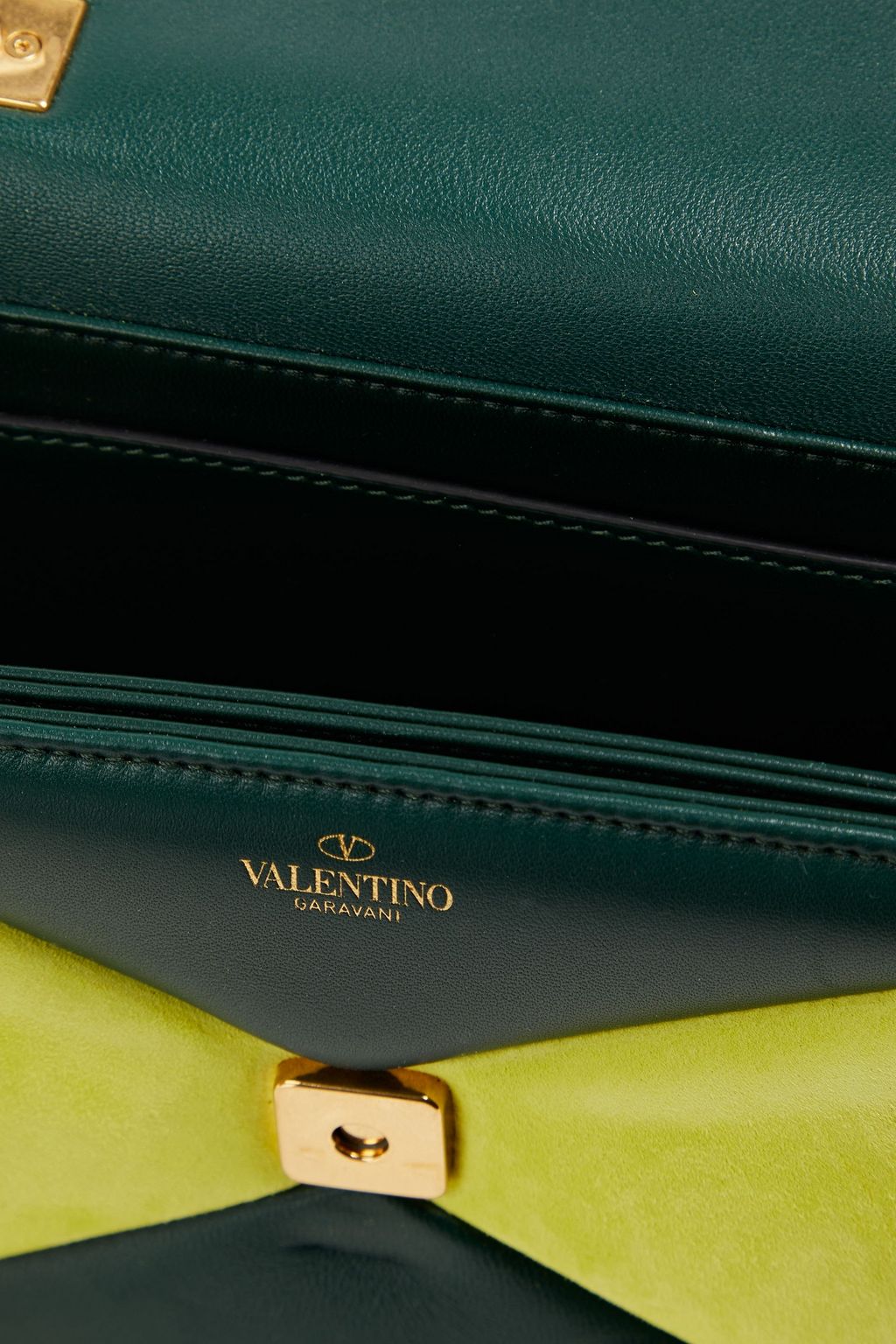 VALENTINO GARAVANI One Stud colorblock leather shoulder bag THE