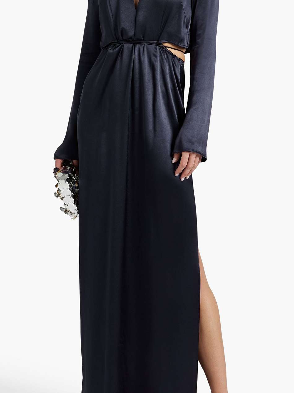 lido cutout satin-crepe maxi dress