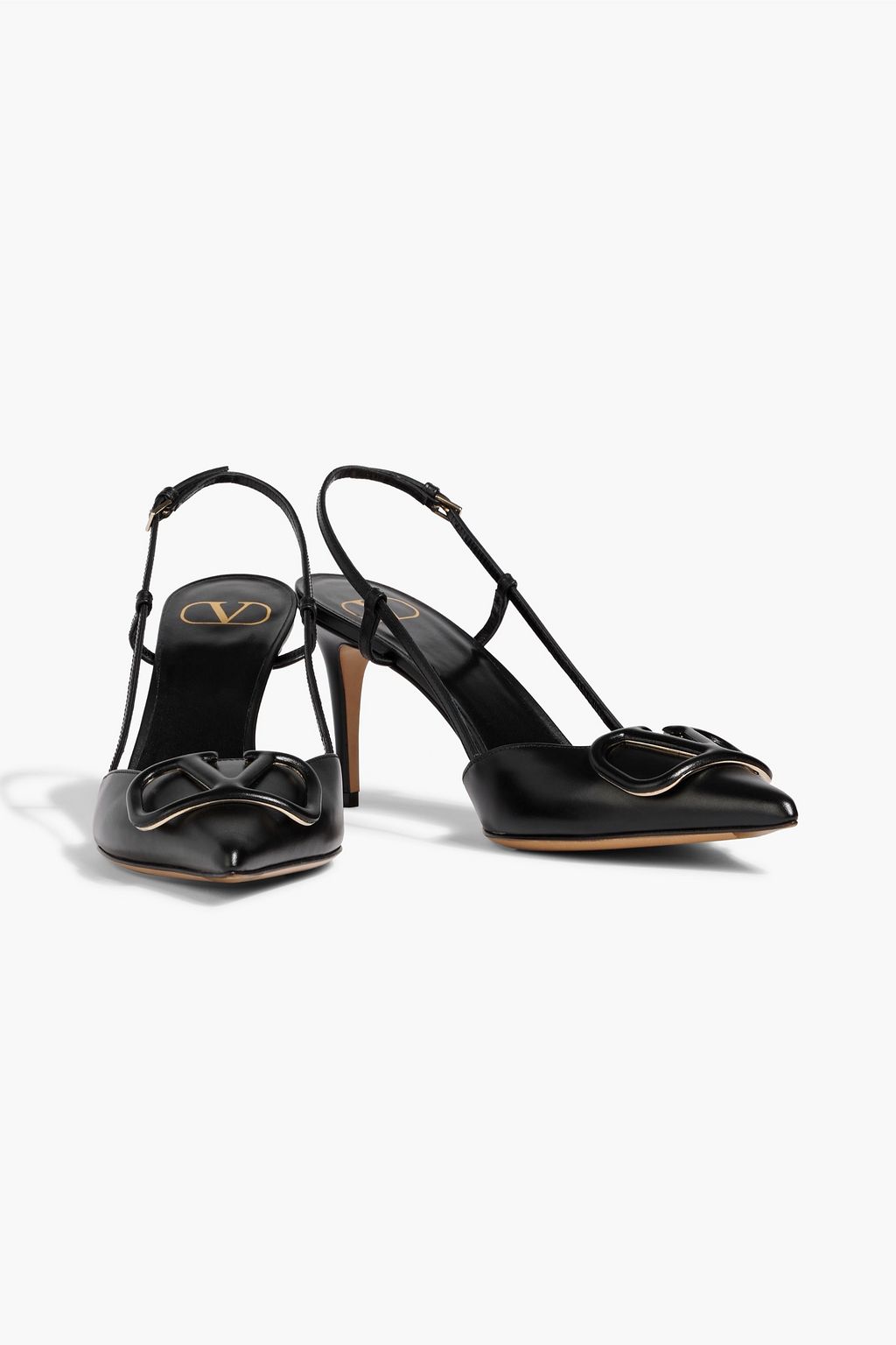 VALENTINO GARAVANI VLOGO leather slingback pumps