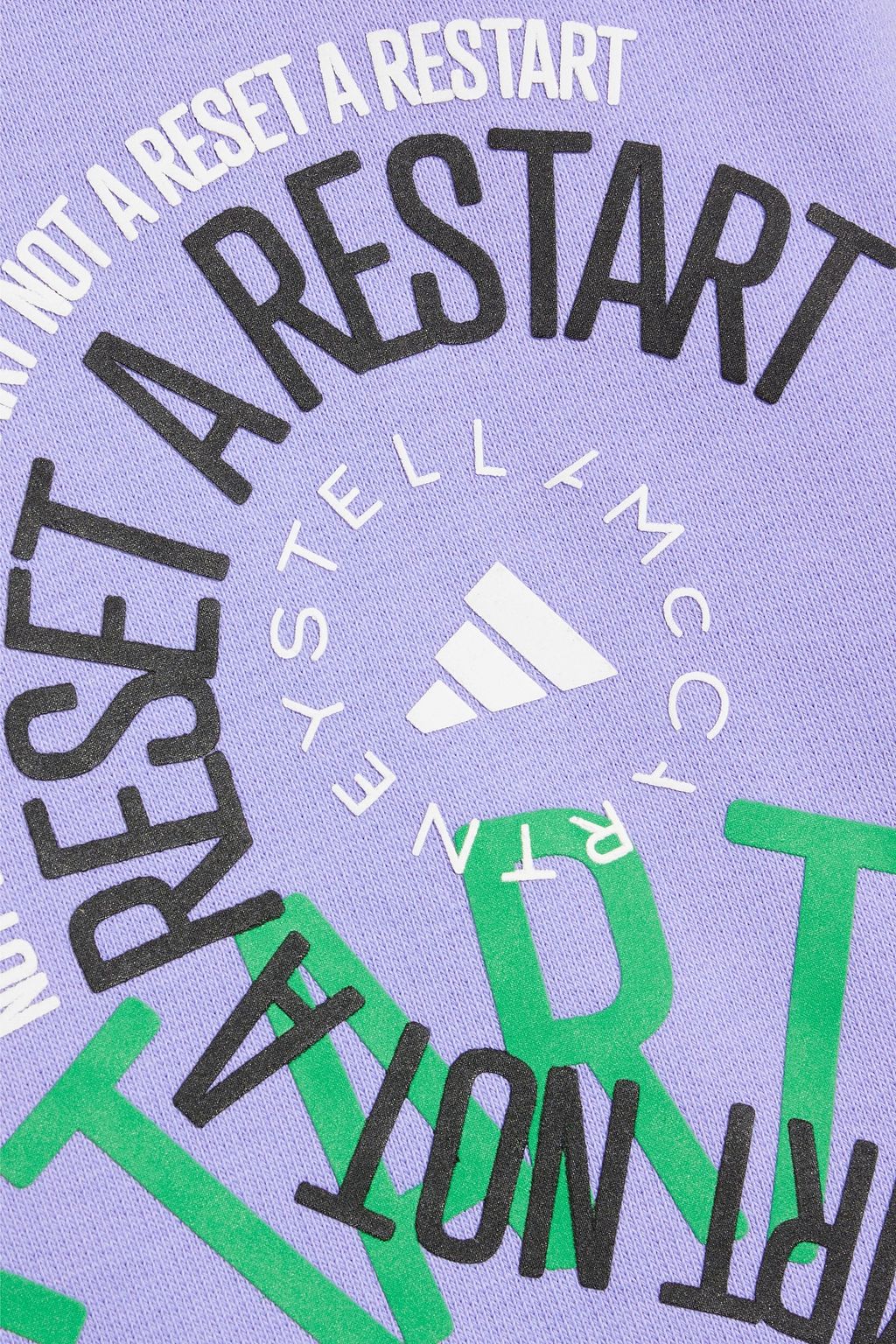 ADIDAS BY STELLA MCCARTNEY Oversized printed French cotton-terry sweatshirt